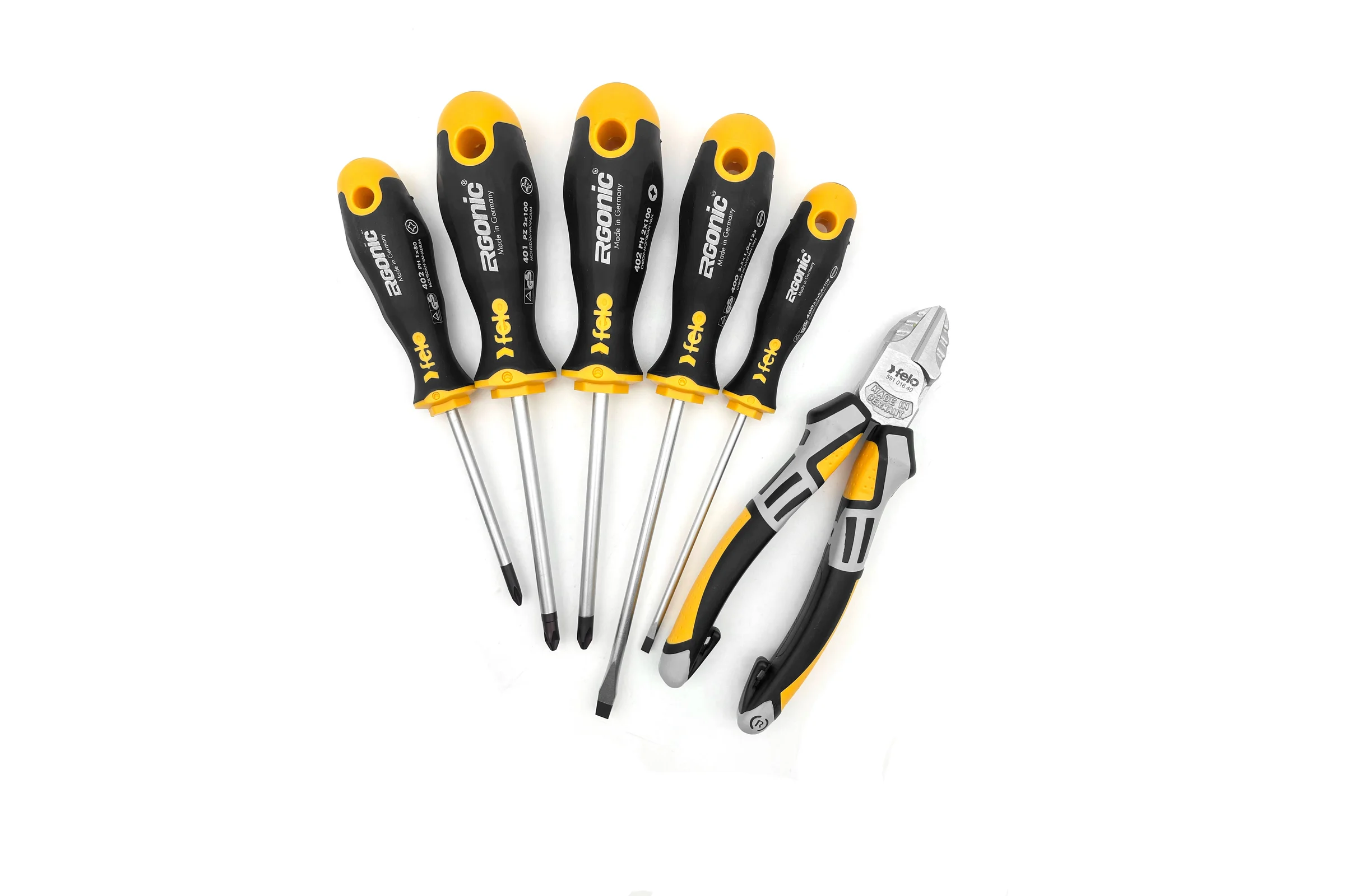 Набор отверток Felo Ergonic SL, PH, PZ с бокорезами 160 мм, в сумке 40090604