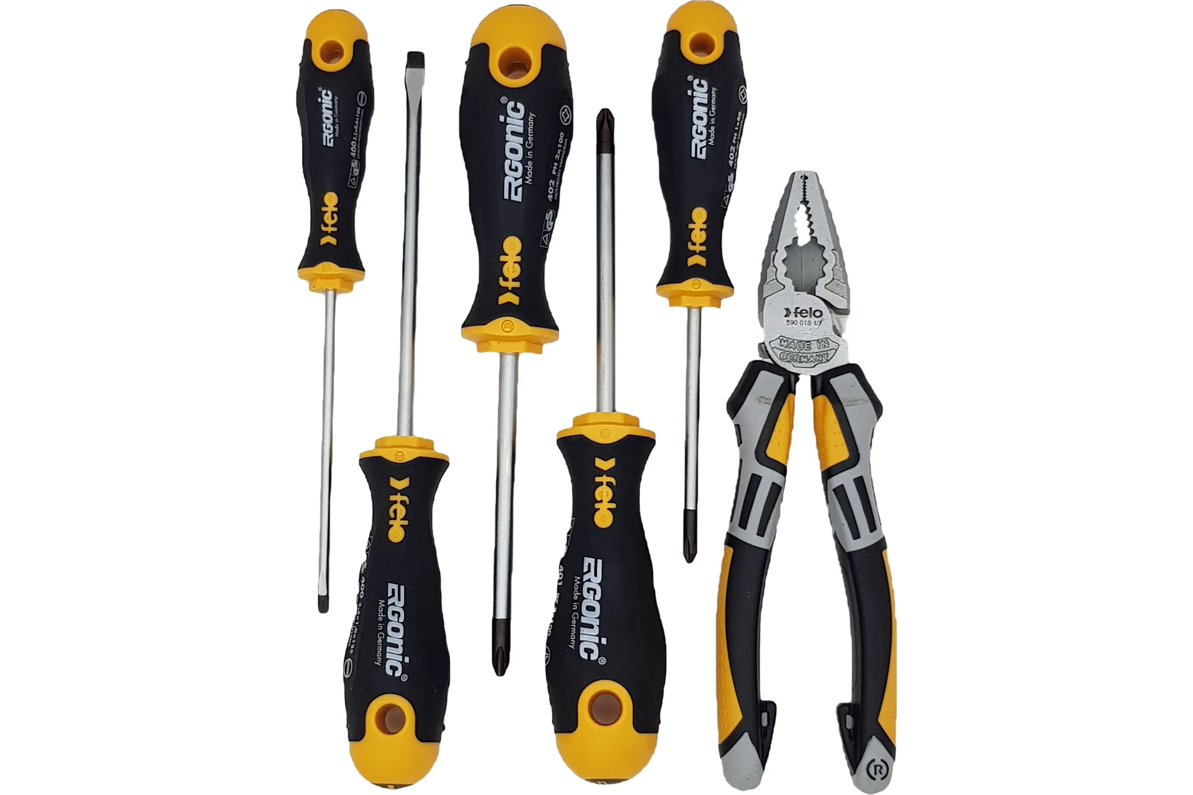 Набор отверток Felo Ergonic SL, PH, PZ с плоскогубцами 180 мм, в сумке 40096604