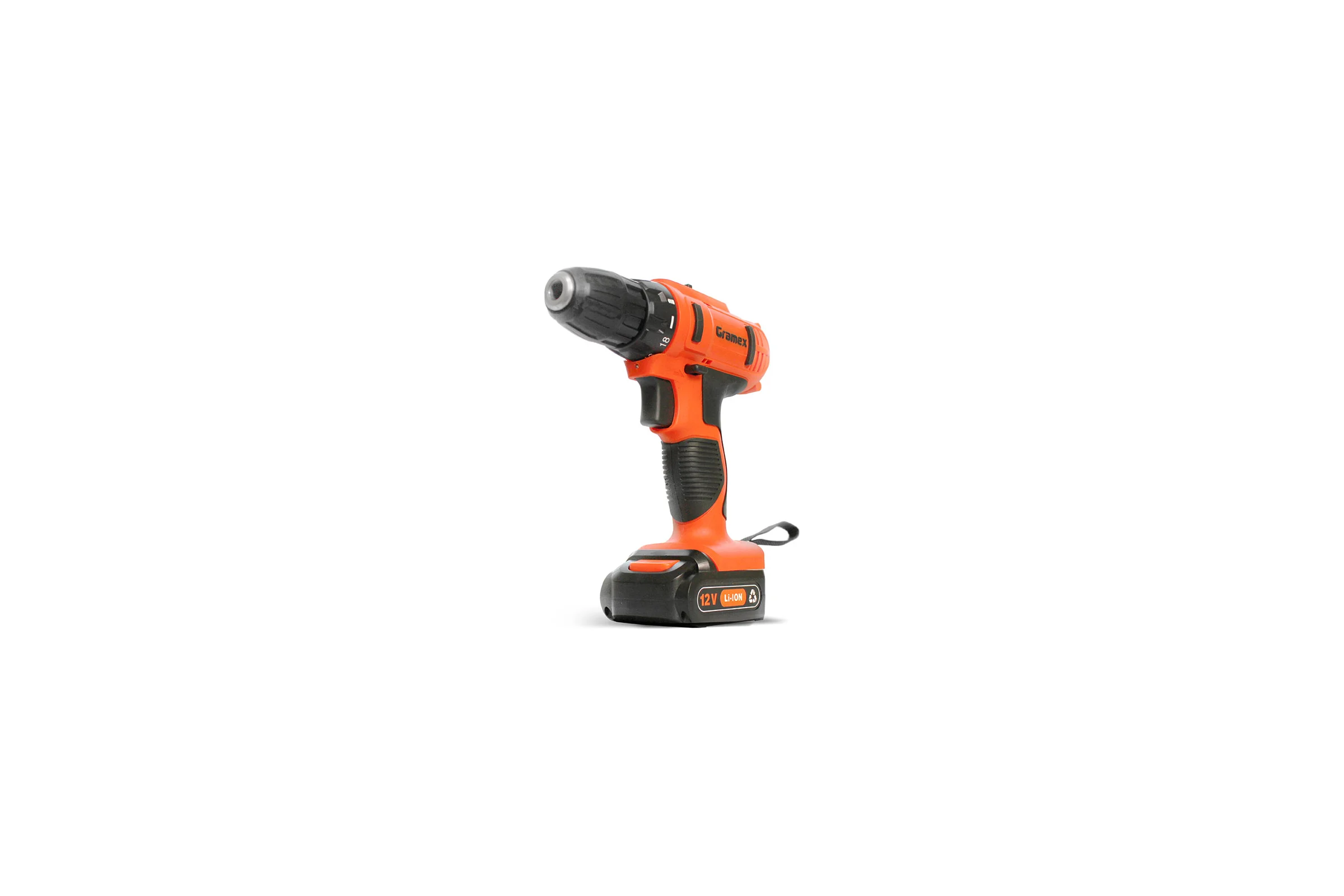Дрель аккумуляторная Gramex HCD-12-1L (12В,пат-10мм, 2 скорости, аккум. Li, 1.5А/ч) картон, 1 акк (1/10) 014695