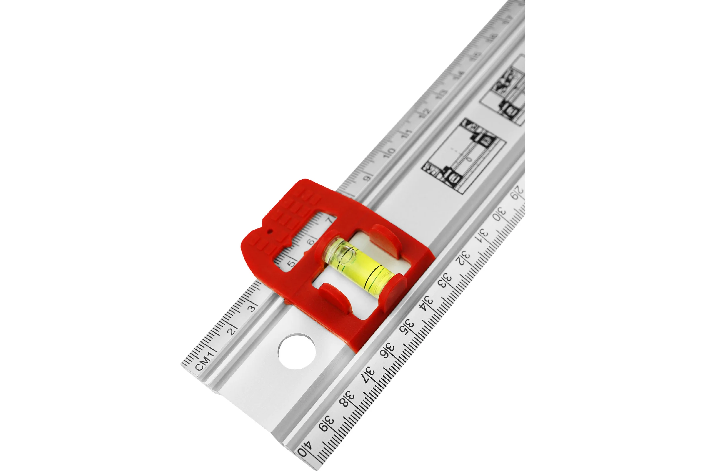 Линейка разметочная vertextools PROFI 80 см, ручка ABS, скользящие блоки с колбами 3046-17