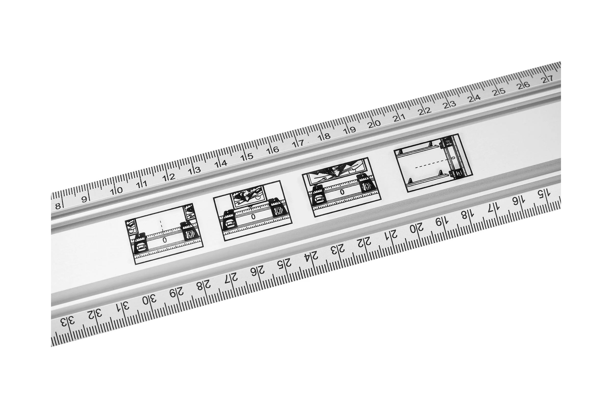 Линейка разметочная vertextools PROFI 80 см, ручка ABS, скользящие блоки с колбами 3046-17