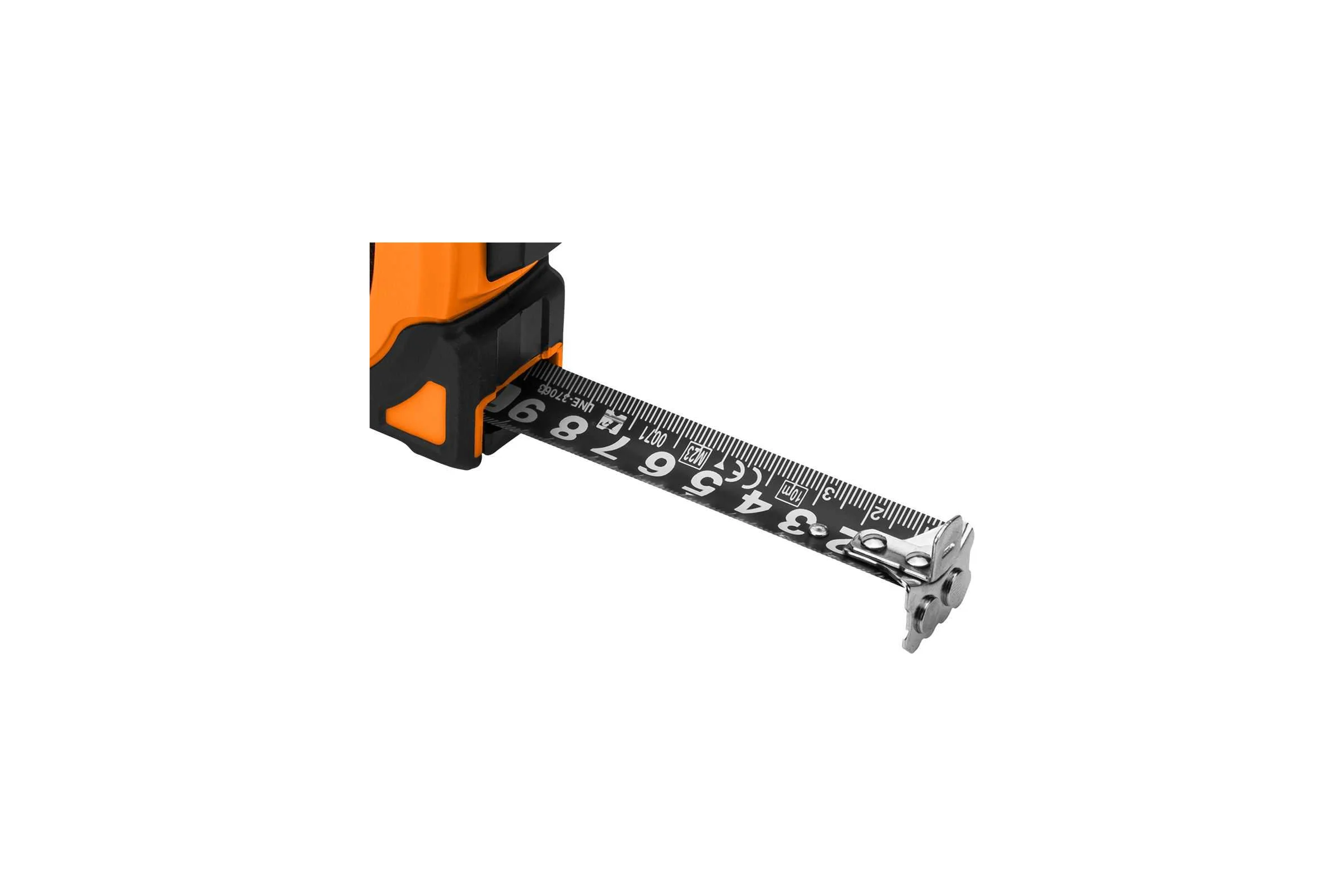 Стальная рулетка NEO TOOLS Super Black 3 м, 16 мм, автоматическая блокировка, две кнопки остановки, магнит 67-241