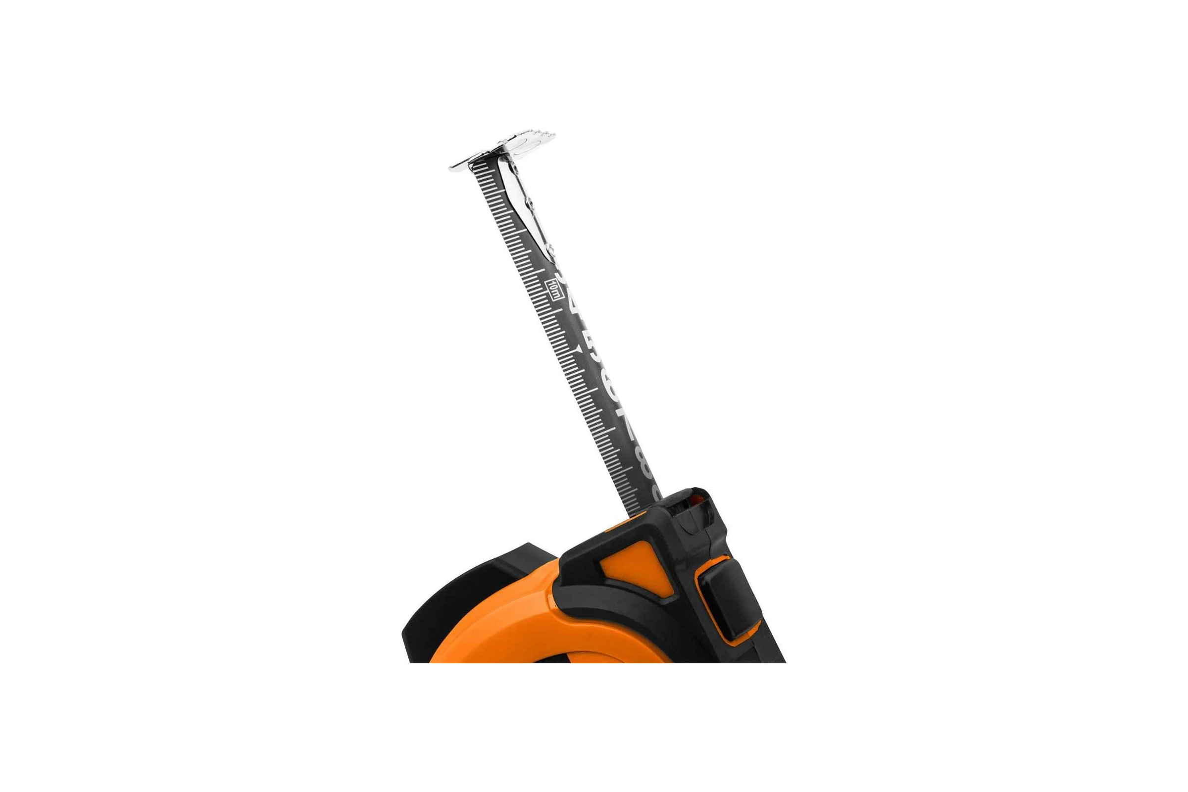 Стальная рулетка NEO TOOLS Super Black 5 м, 25 мм, автоблокировка, две кнопки остановки, магнит 67-243