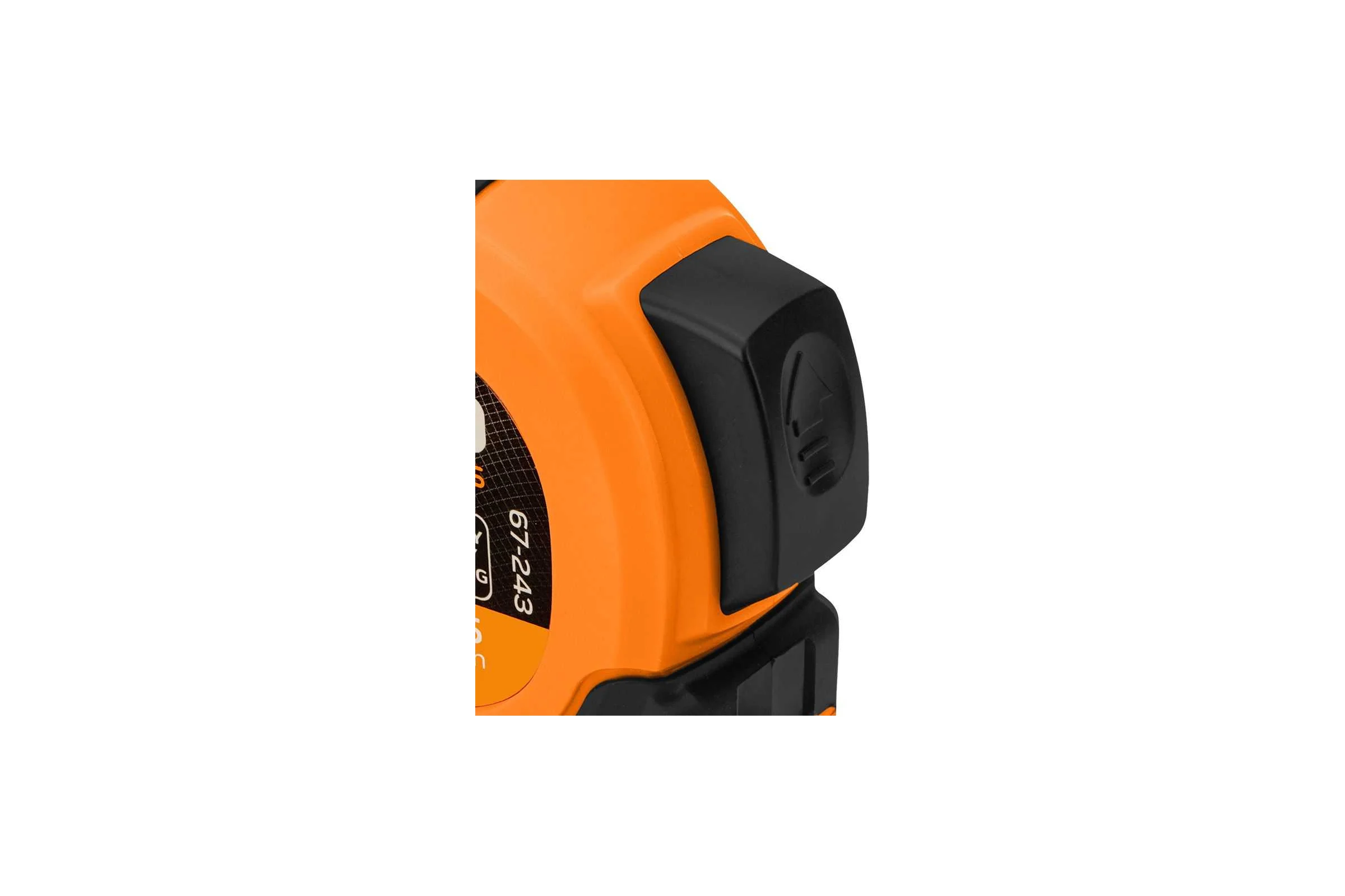 Стальная рулетка NEO TOOLS Super Black 5 м, 25 мм, автоблокировка, две кнопки остановки, магнит 67-243