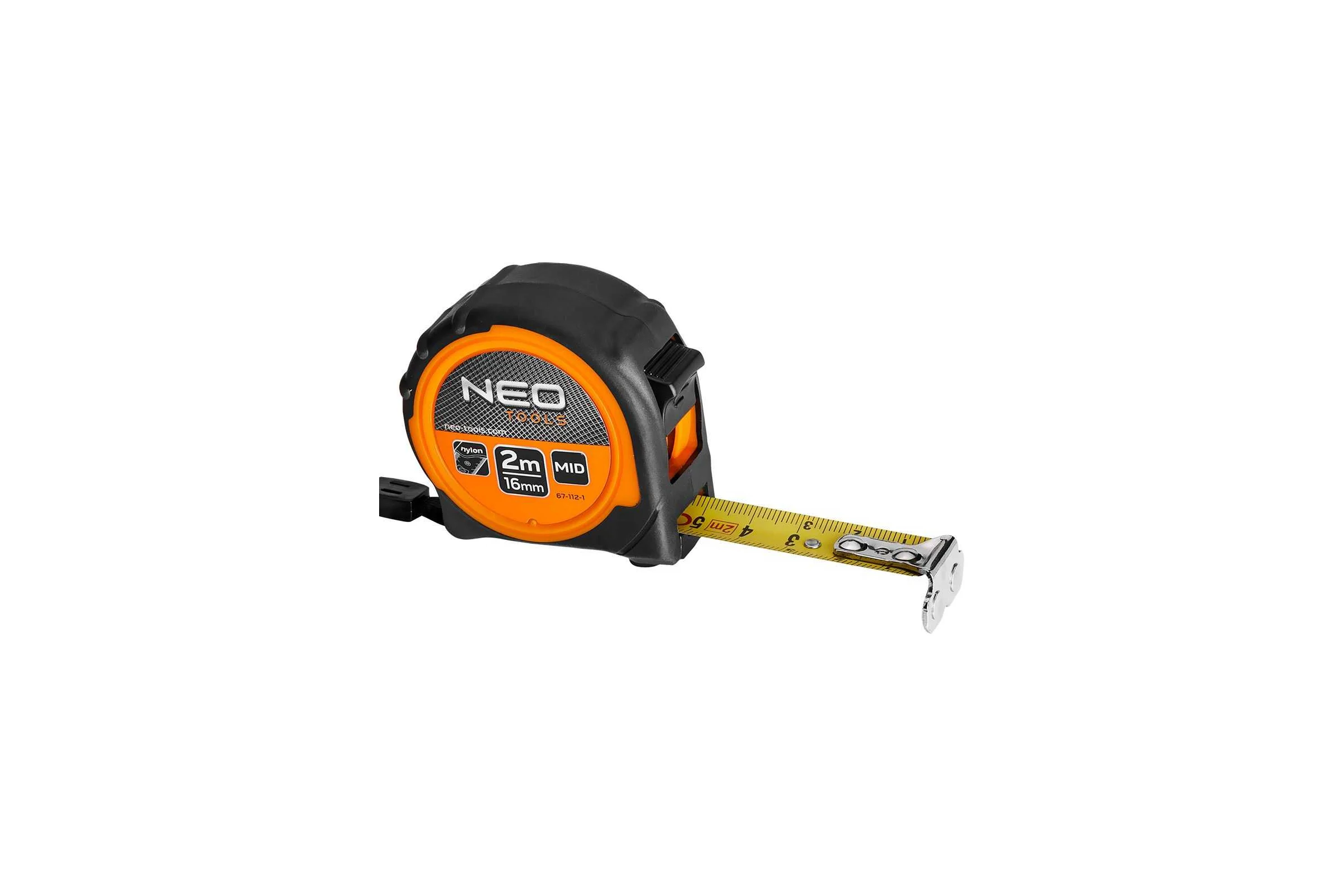 Рулонная стальная рулетка NEO TOOLS 2 м, 16 мм, магнит 67-112-1