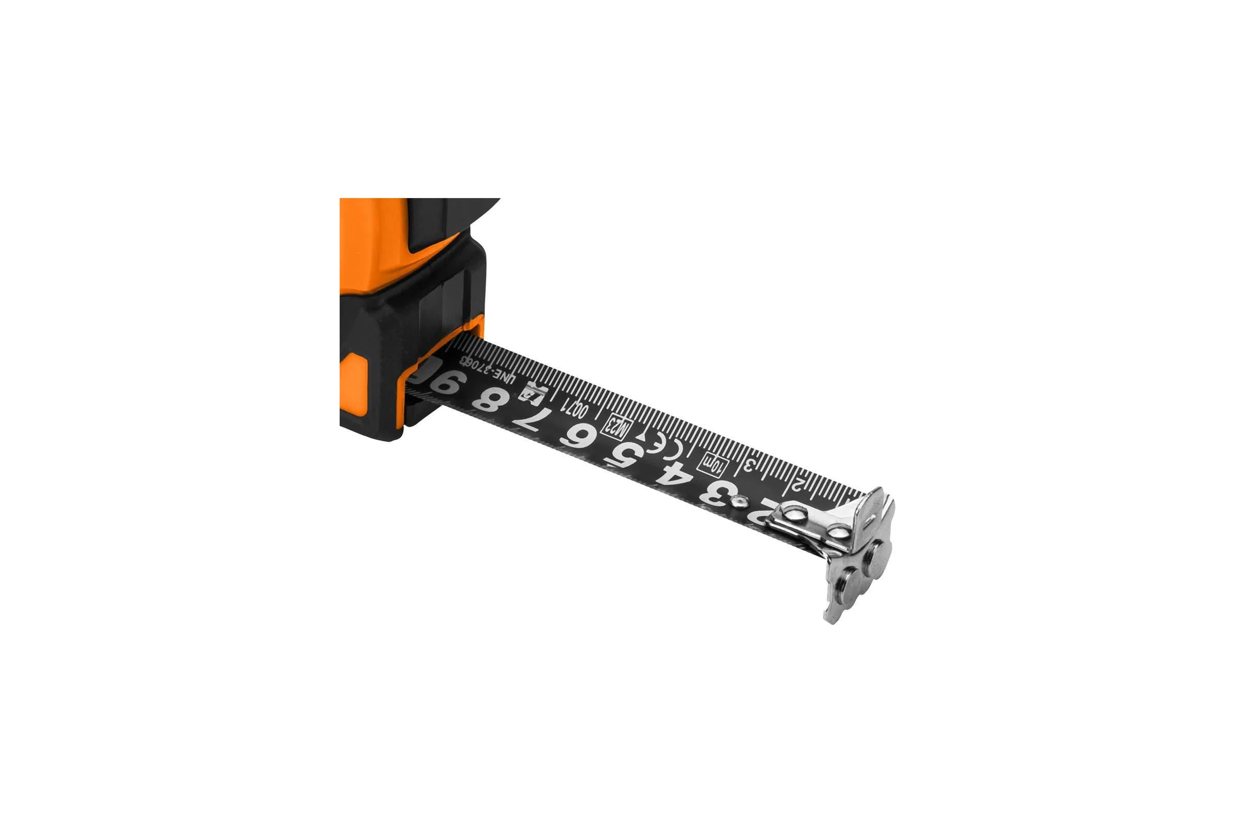 Стальная рулетка NEO TOOLS Super Black 10 м, 25 мм, автоматическая блокировка, две кнопки остановки, магнит 67-245