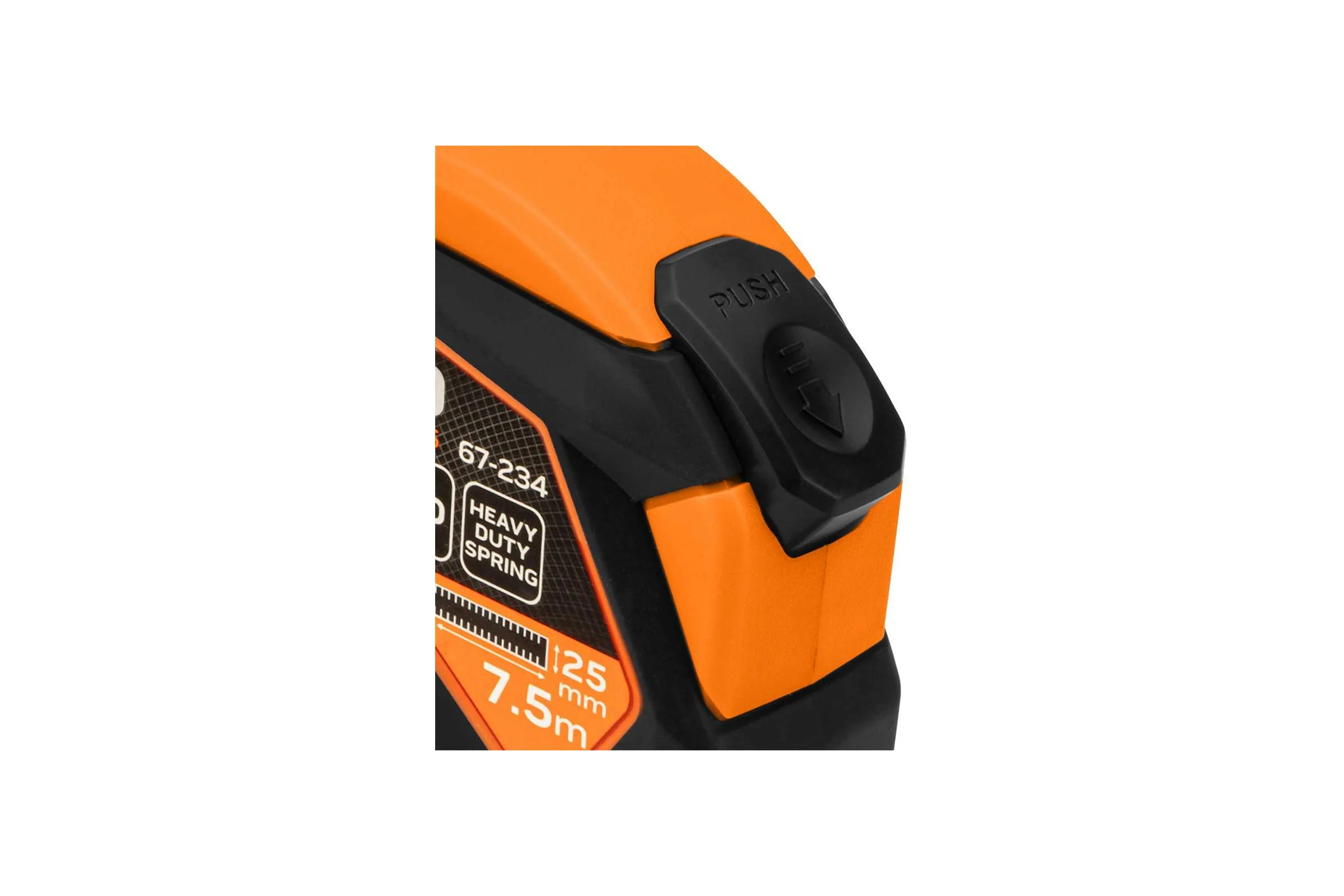 Рулетка стальная NEO TOOLS 7,5 м x 25 мм, автоблокировка, кнопка остановки, магнит 67-234