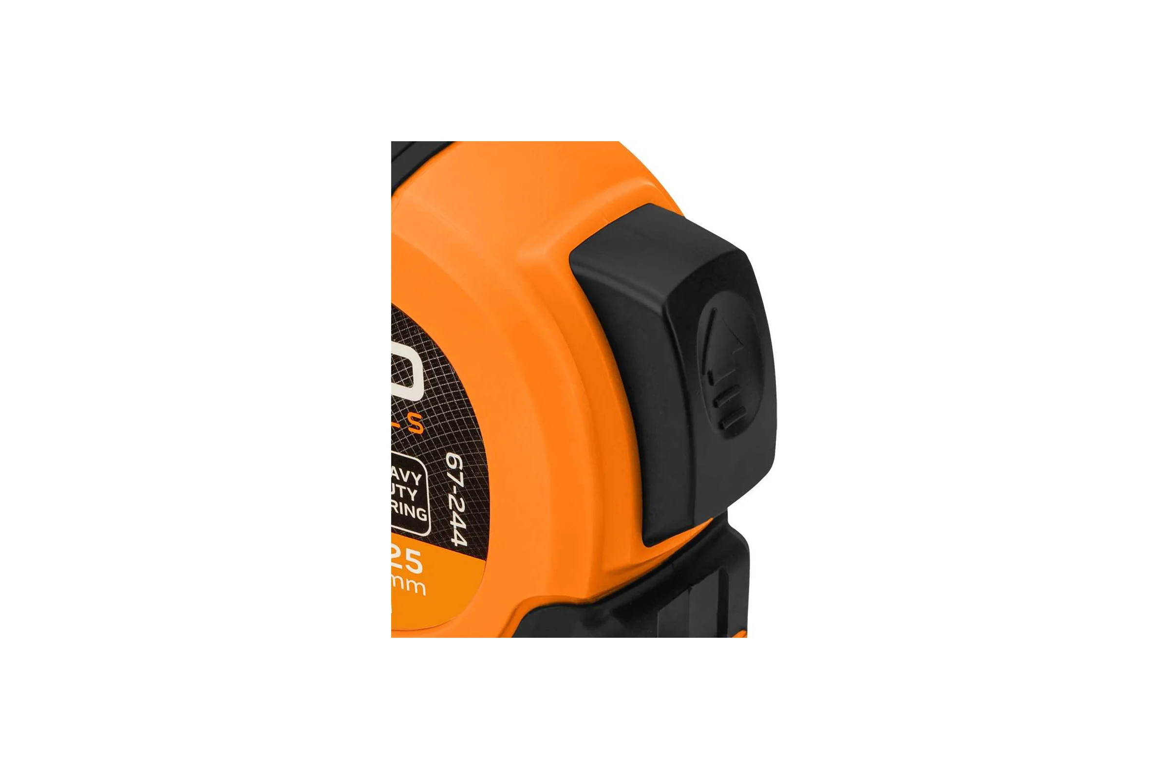 Стальная рулетка NEO TOOLS Super Black 7.5 м, 25 мм, автоблокировка, две кнопки остановки, магнит 67-244
