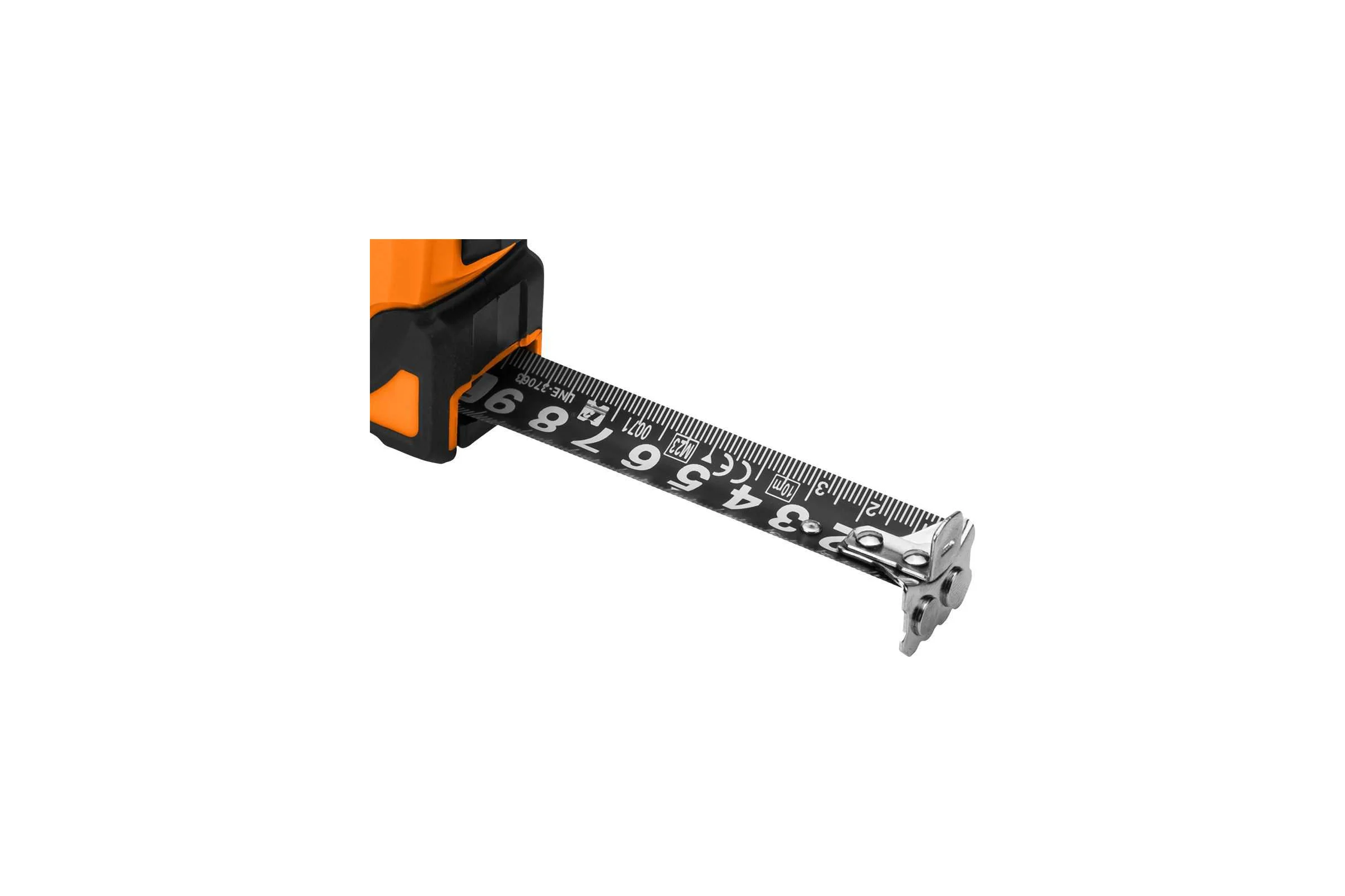 Стальная рулетка NEO TOOLS Super Black 7.5 м, 25 мм, автоблокировка, две кнопки остановки, магнит 67-244
