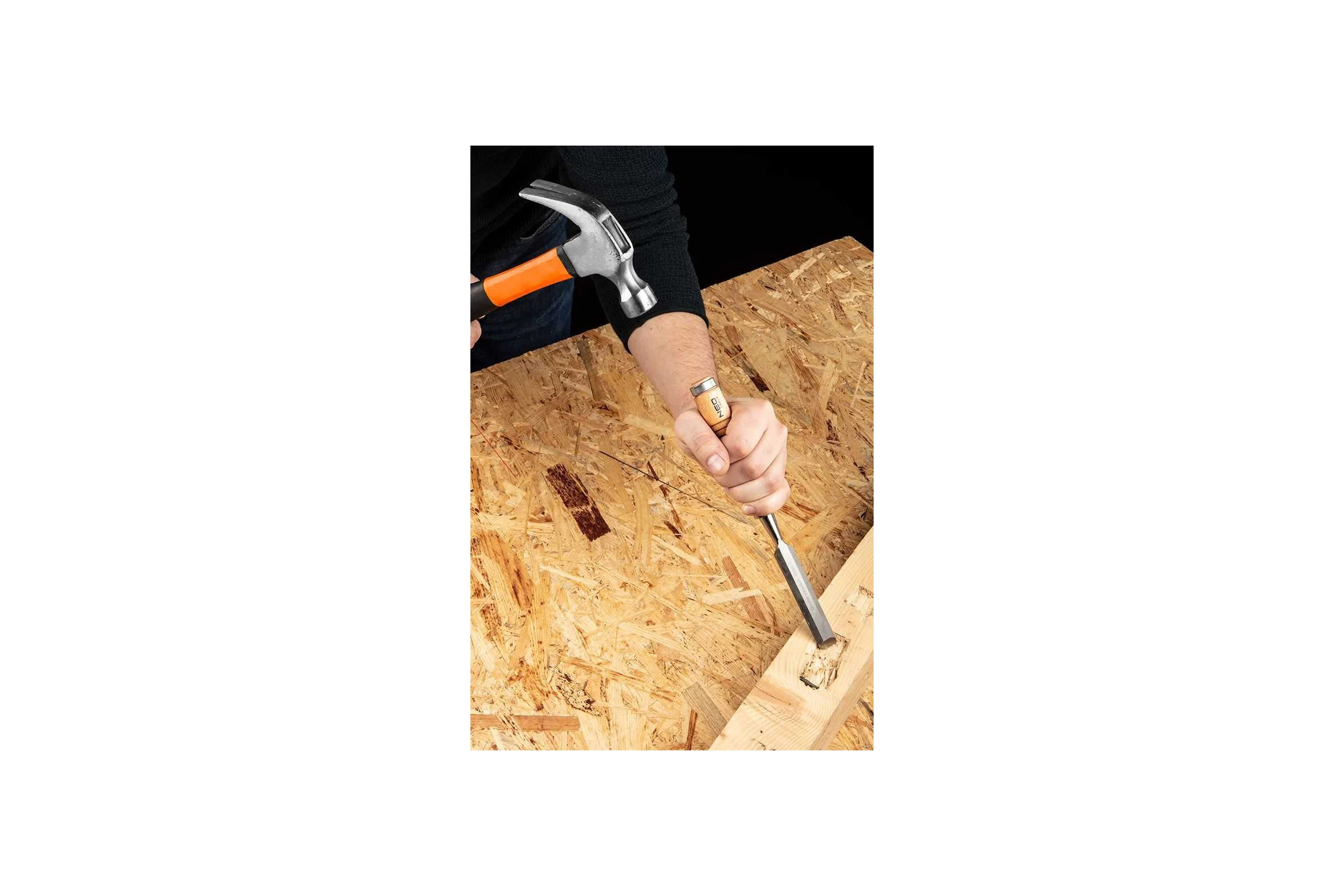 Зубило NEO TOOLS 18 мм, CRV, деревянная ручка 37-818