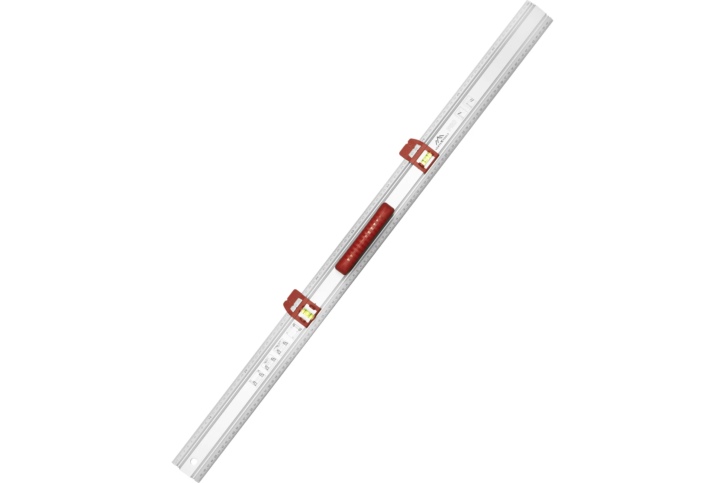 Линейка разметочная vertextools PROFI 100 см, ручка ABS, скользящие блоки с колбами 3046-18