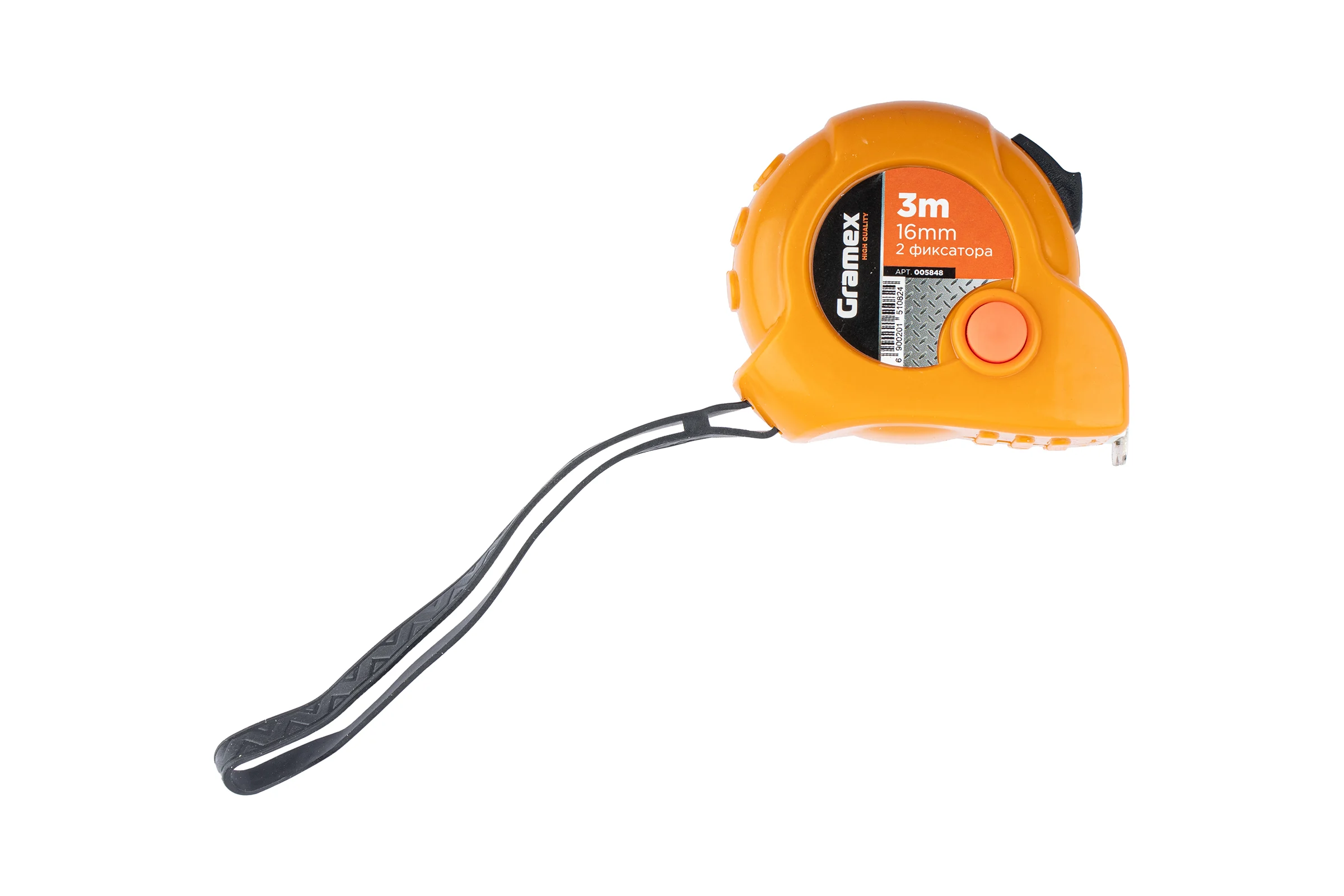 Рулетка Gramex 3 м, 16 мм, 2 фиксатора (12/120) 005848