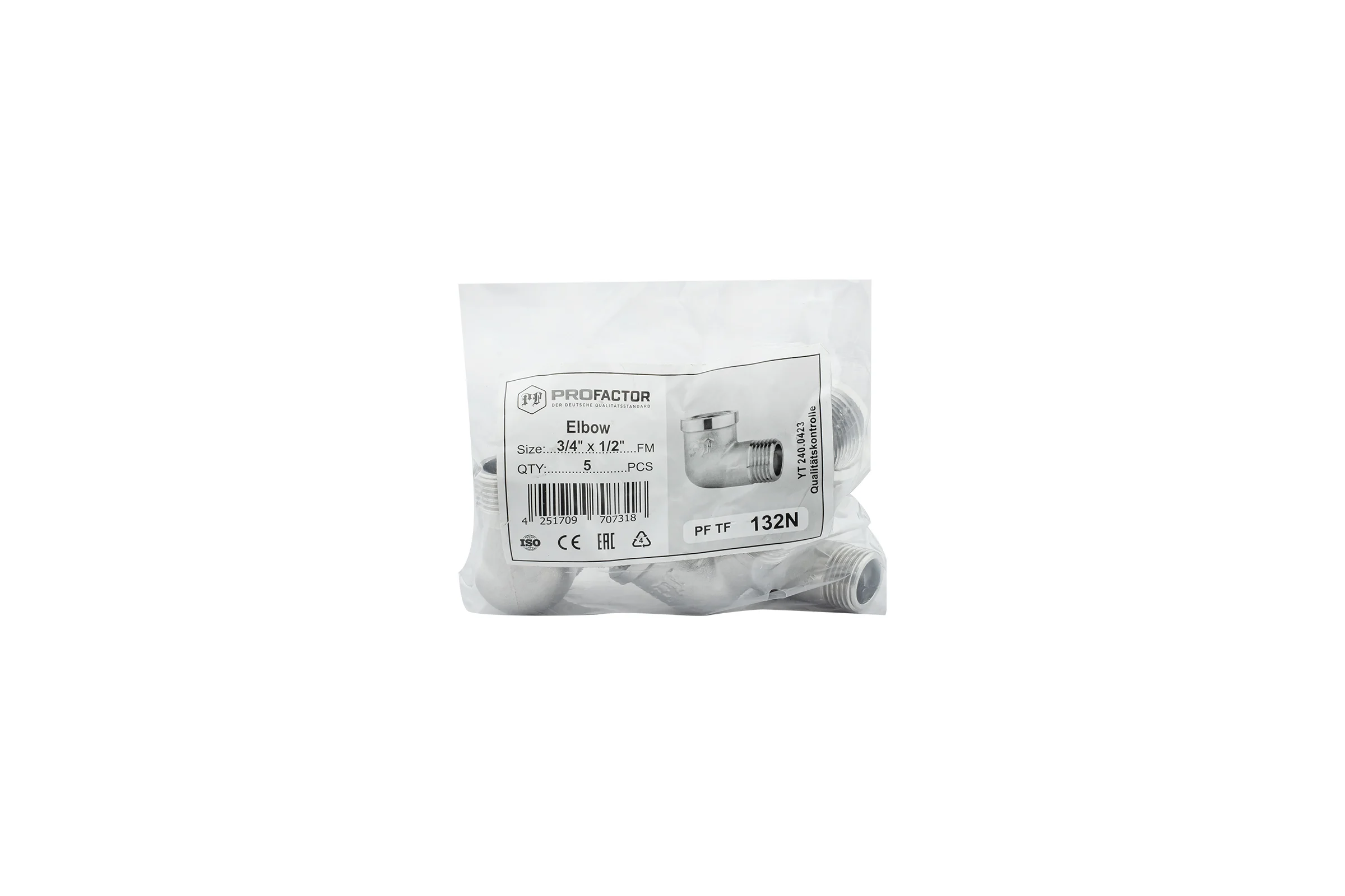 Уголок никелированный PROFACTOR в/н 3/4" х 1/2" PF TF 132N