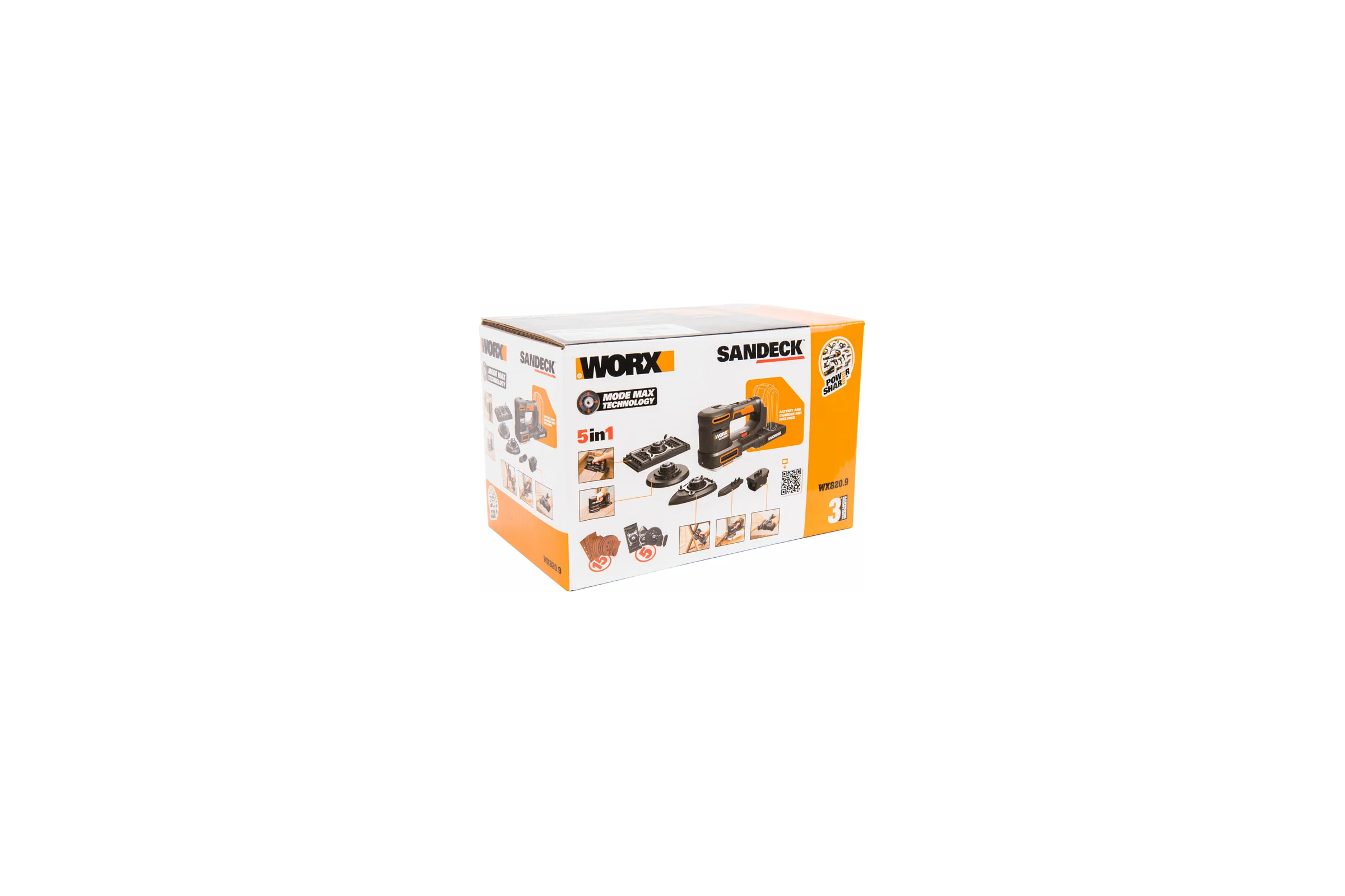 Аккумуляторная виброшлифмашина WORX WX820.9