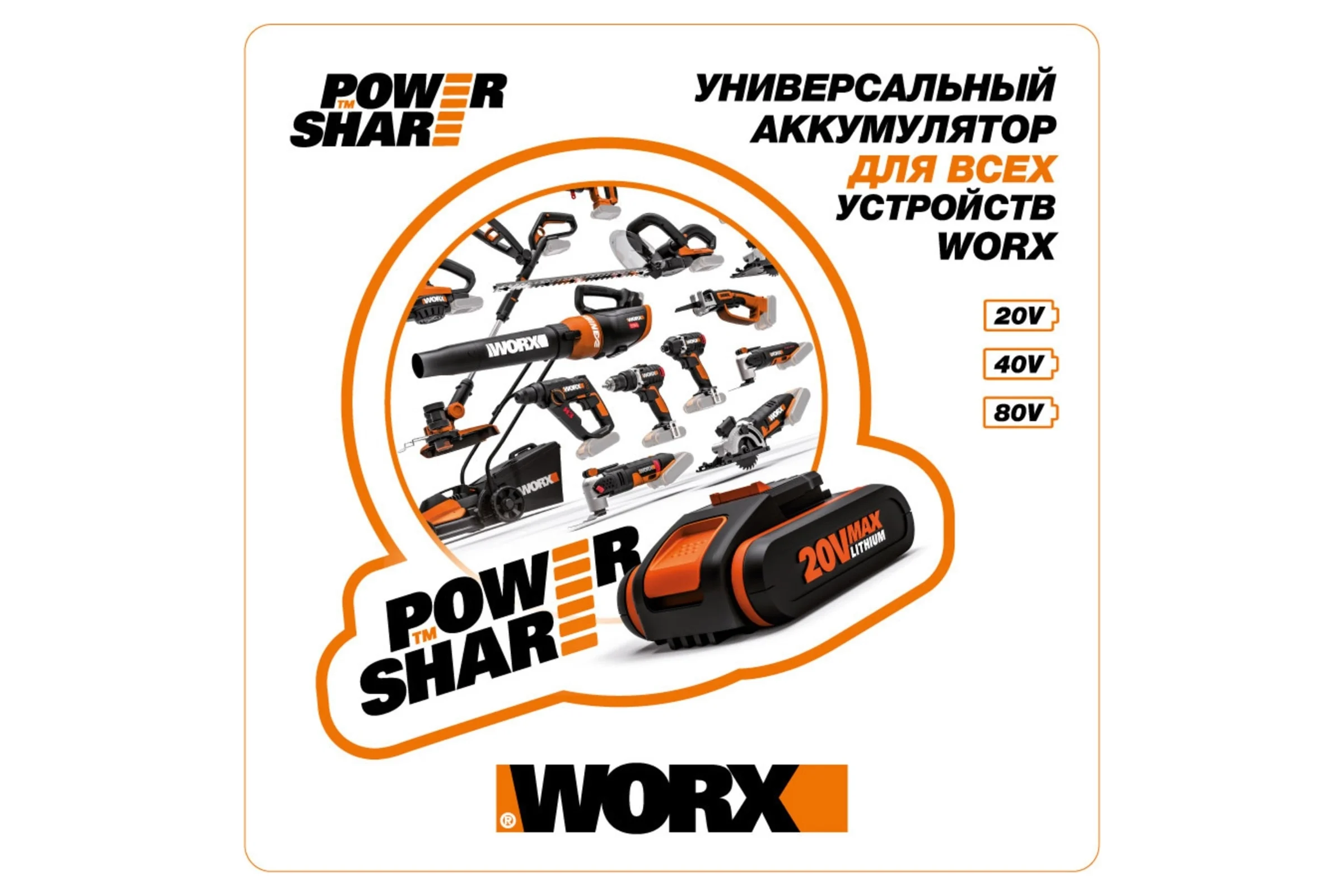 Аккумуляторная виброшлифмашина WORX WX820