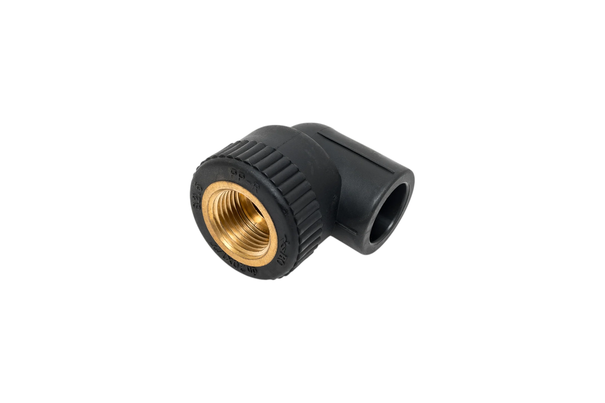 Уголок комбинированный Blue Ocean UV-pro Black с внутренней резьбой, 20x1/2", черный, с защитой от ультрафиолета PPRF/IT90E-UV(Bk)-20x1/2"