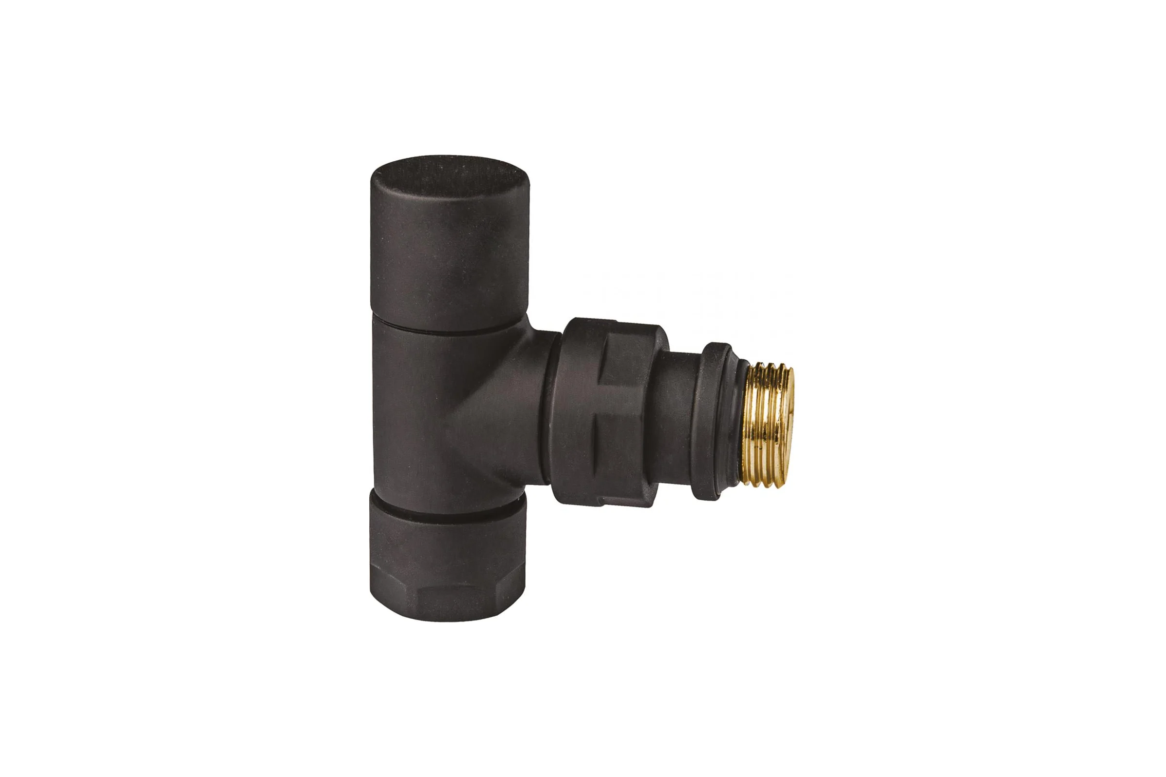 Вентиль запорный угловой FAR 1/2", гайка М24x19, черный матовый FL 0163 12P
