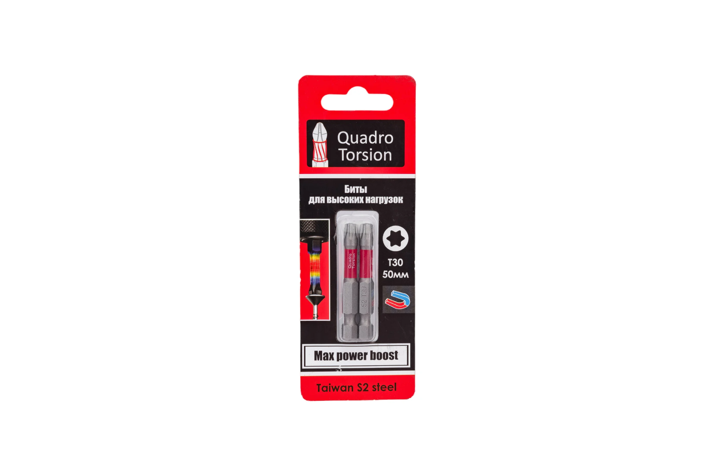 Бита (2 шт; 50 мм; T30) Quadro Torsion 433050-2