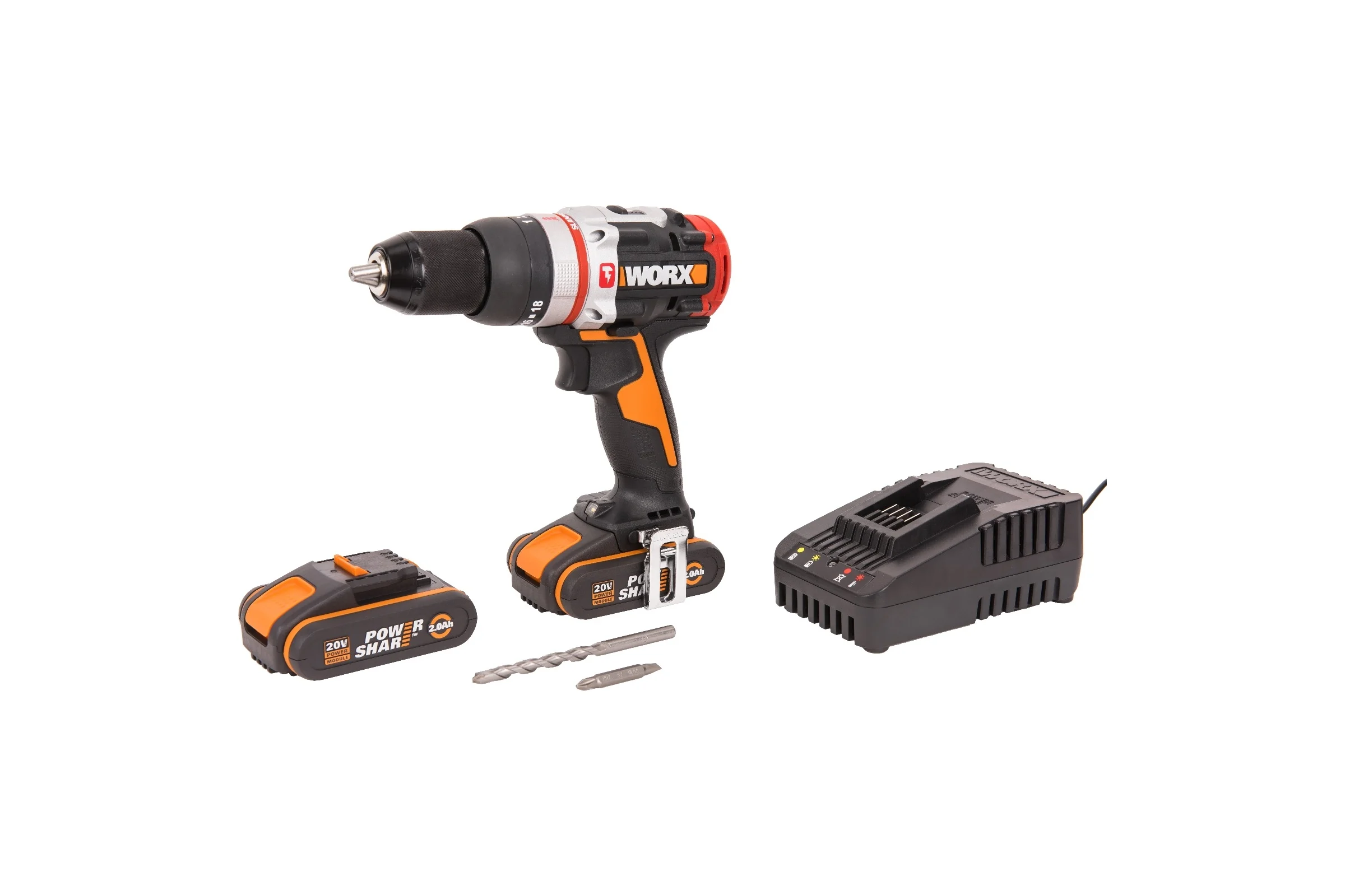 Аккумуляторная бесщеточная ударная дрель-шуруповерт WORX WX354