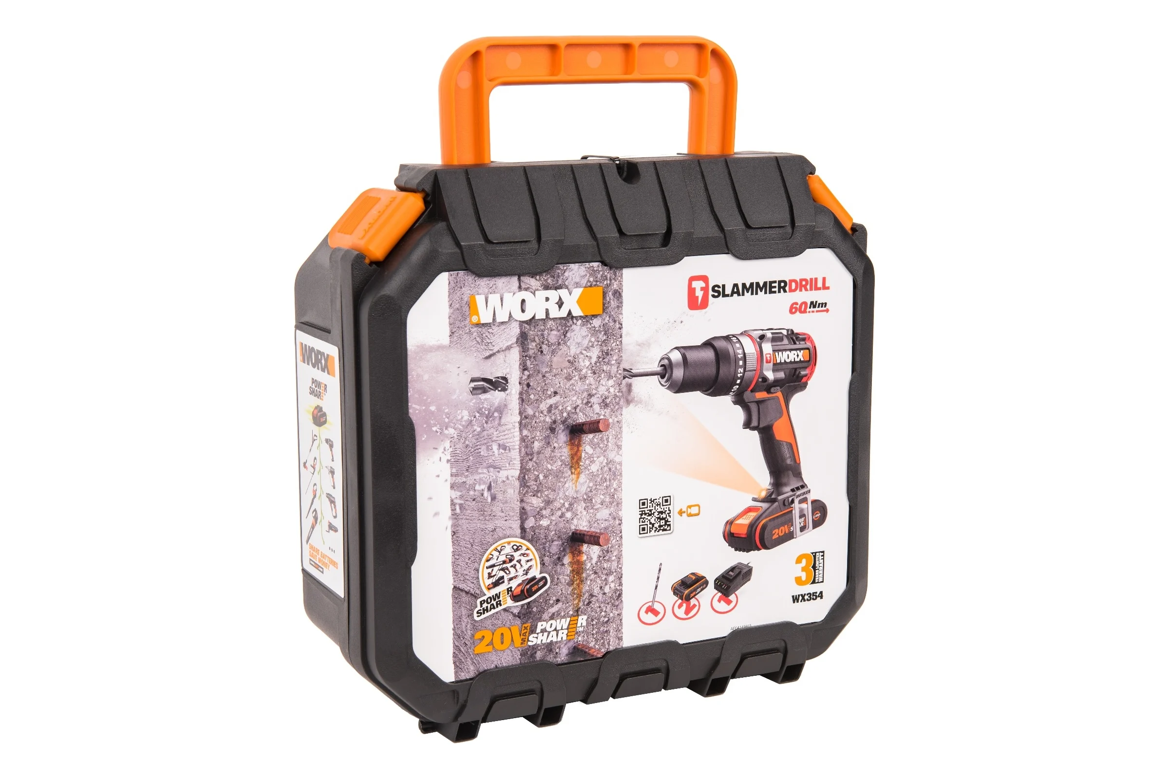Аккумуляторная бесщеточная ударная дрель-шуруповерт WORX WX354