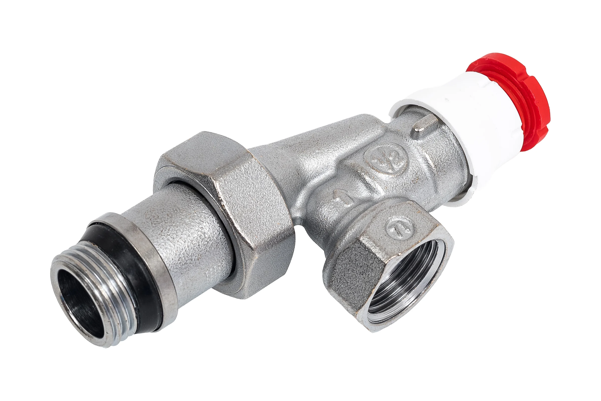Угловой осевой термостатический клапан GEKON 1/2"ВР GK 7625 12