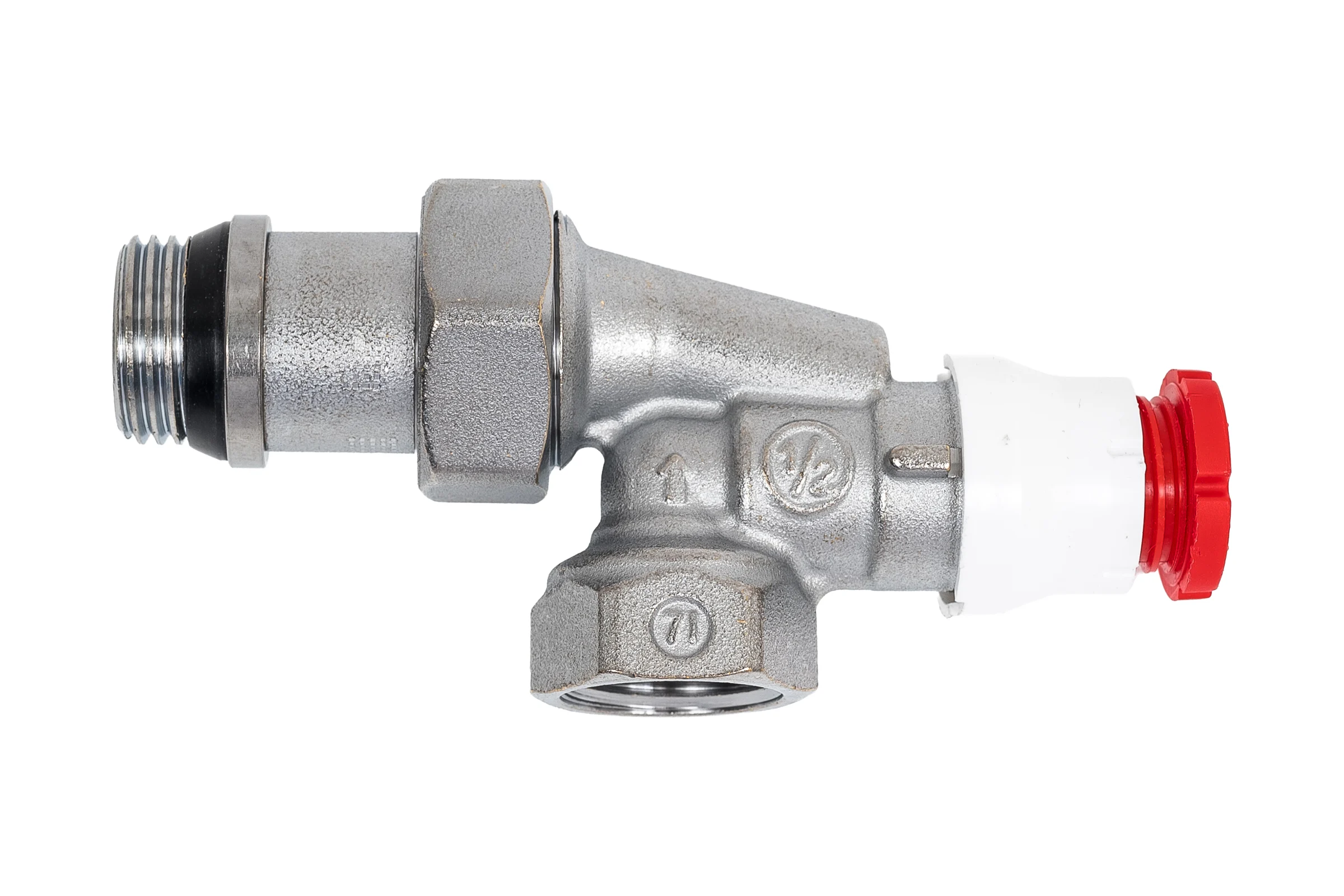 Угловой осевой термостатический клапан GEKON 1/2"ВР GK 7625 12