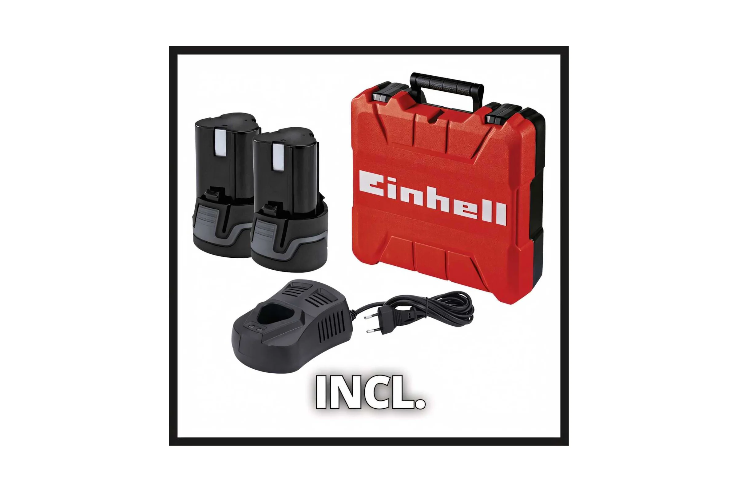 Аккумуляторная дрель Einhell TE-CD 12 Li, 12 В, 2ск, 30Нм, 2x2.0 Ач, вставной акк, кейс E-box 4513619