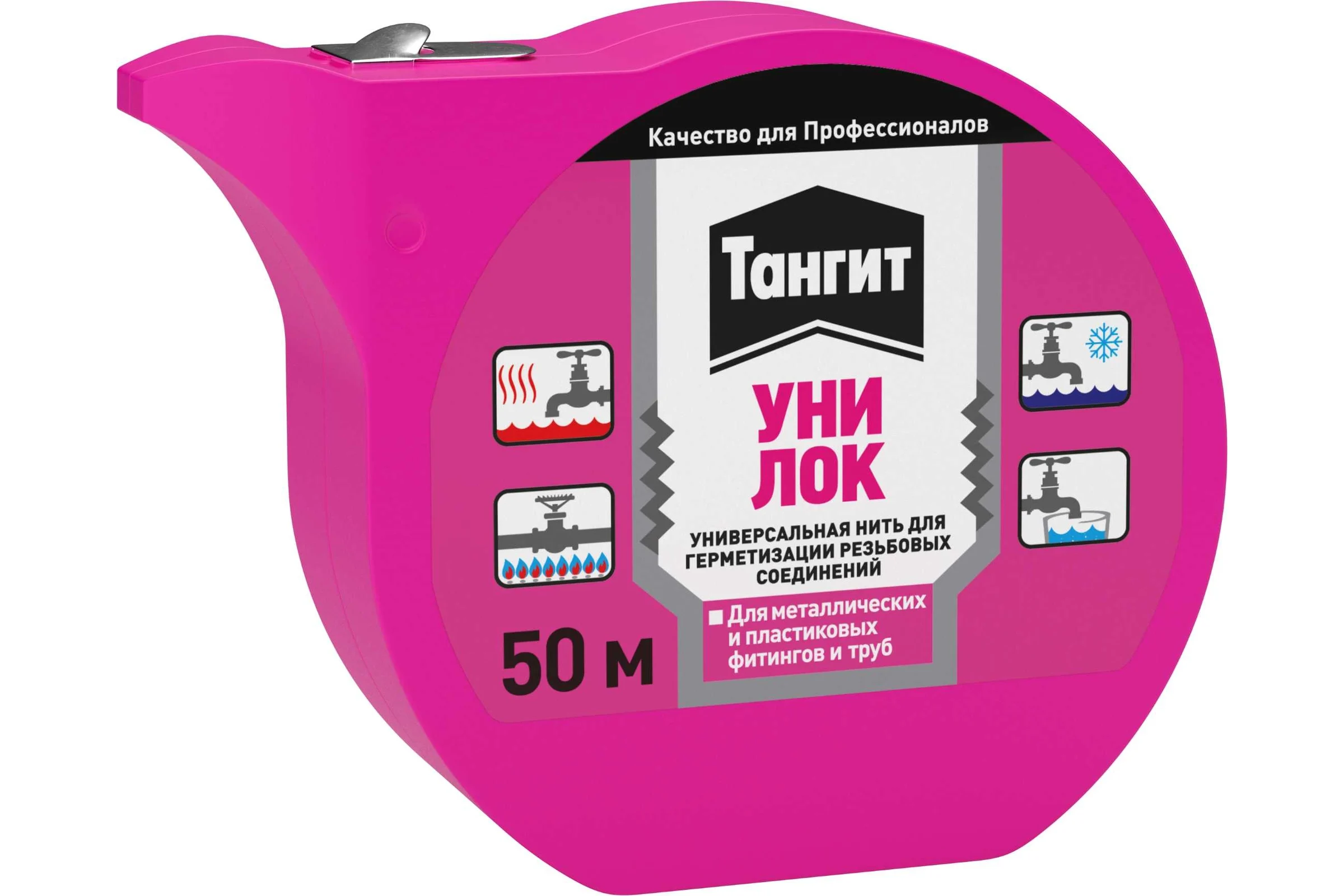 Нить для герметизации резьбовых соединений Тангит Уни-Лок, 50 м в шоу-боксе 2169519 3002910