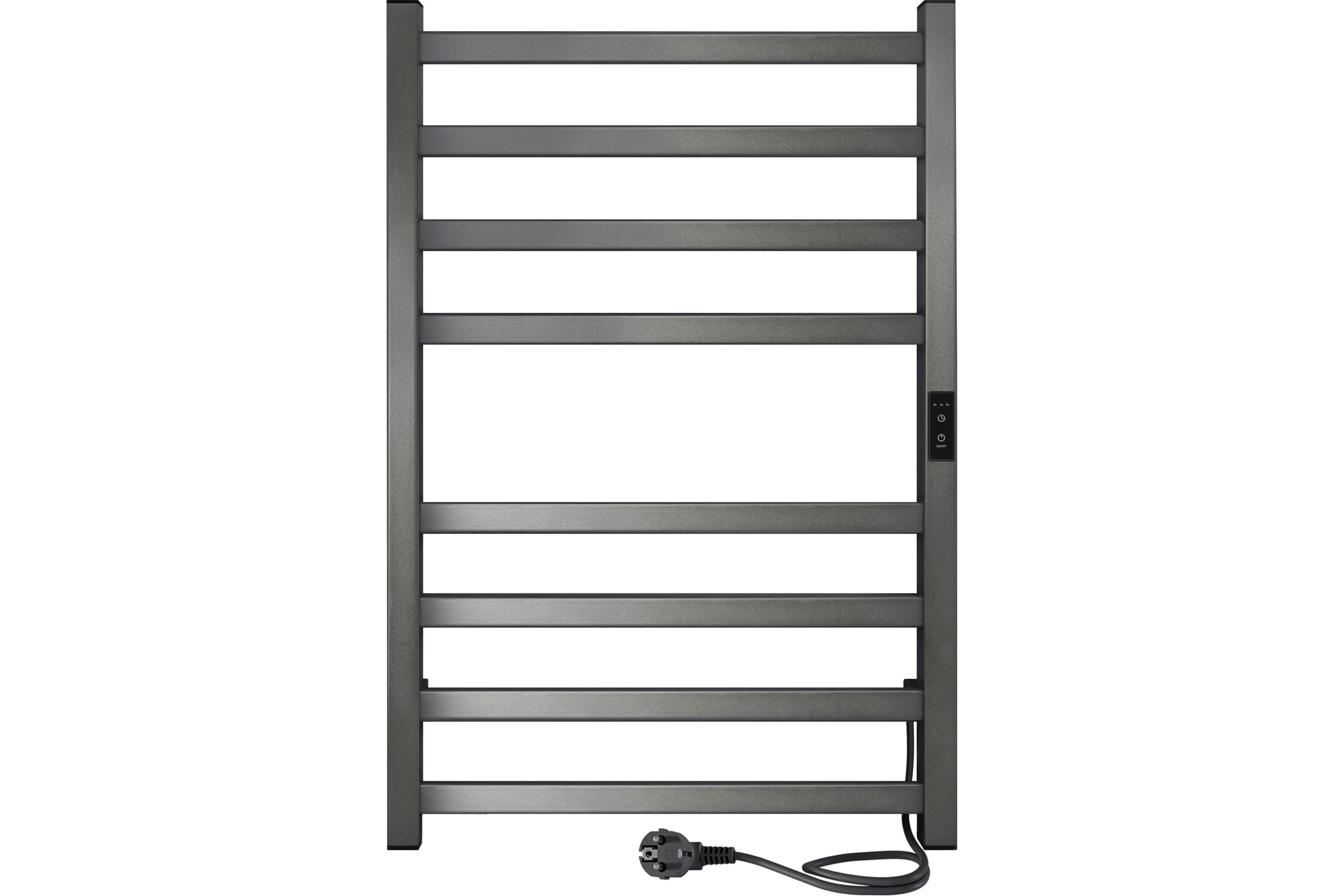 Электрический полотенцесушитель INDIGO Oktava Slim 3 (electro) 80/50, таймер, скрытый монтаж, униерсальное подключение R/L, Graphite Metallic LСLOKS3E80-50GFMRt