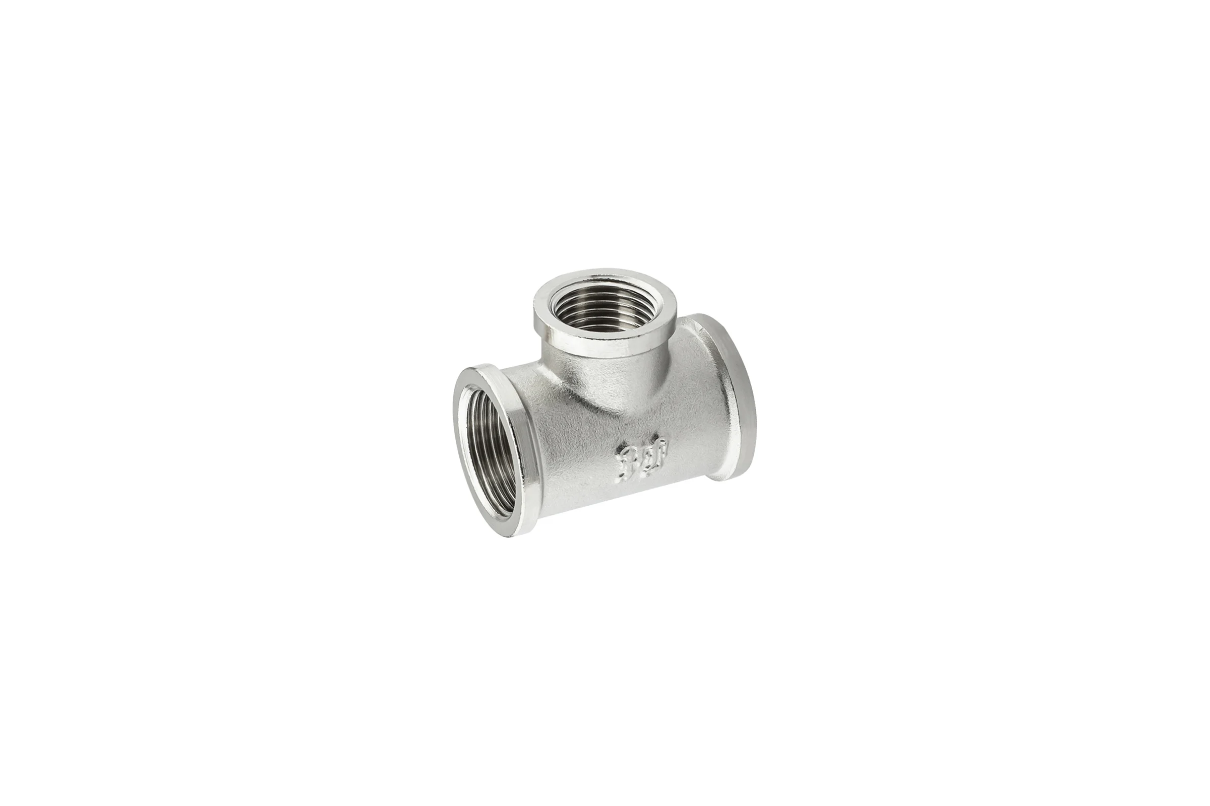 Тройник никелированный PROFACTOR в/в/в 3/4" х 1/2" х 3/4" PF TF 152