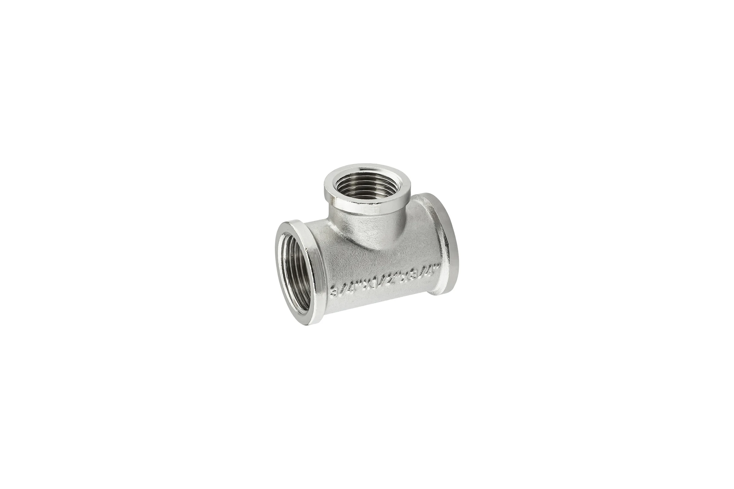 Тройник никелированный PROFACTOR в/в/в 3/4" х 1/2" х 3/4" PF TF 152
