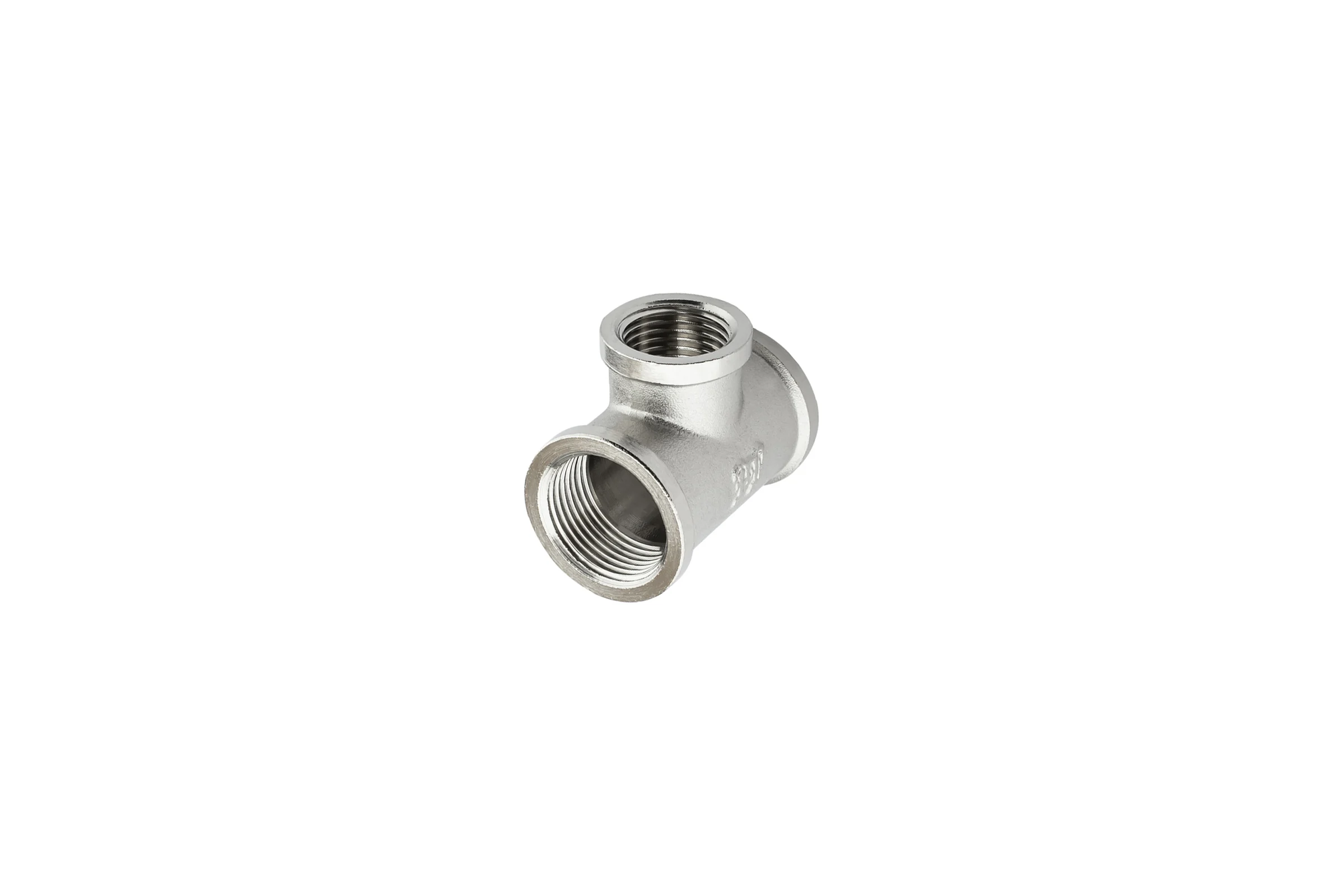 Тройник никелированный PROFACTOR в/в/в 3/4" х 1/2" х 3/4" PF TF 152