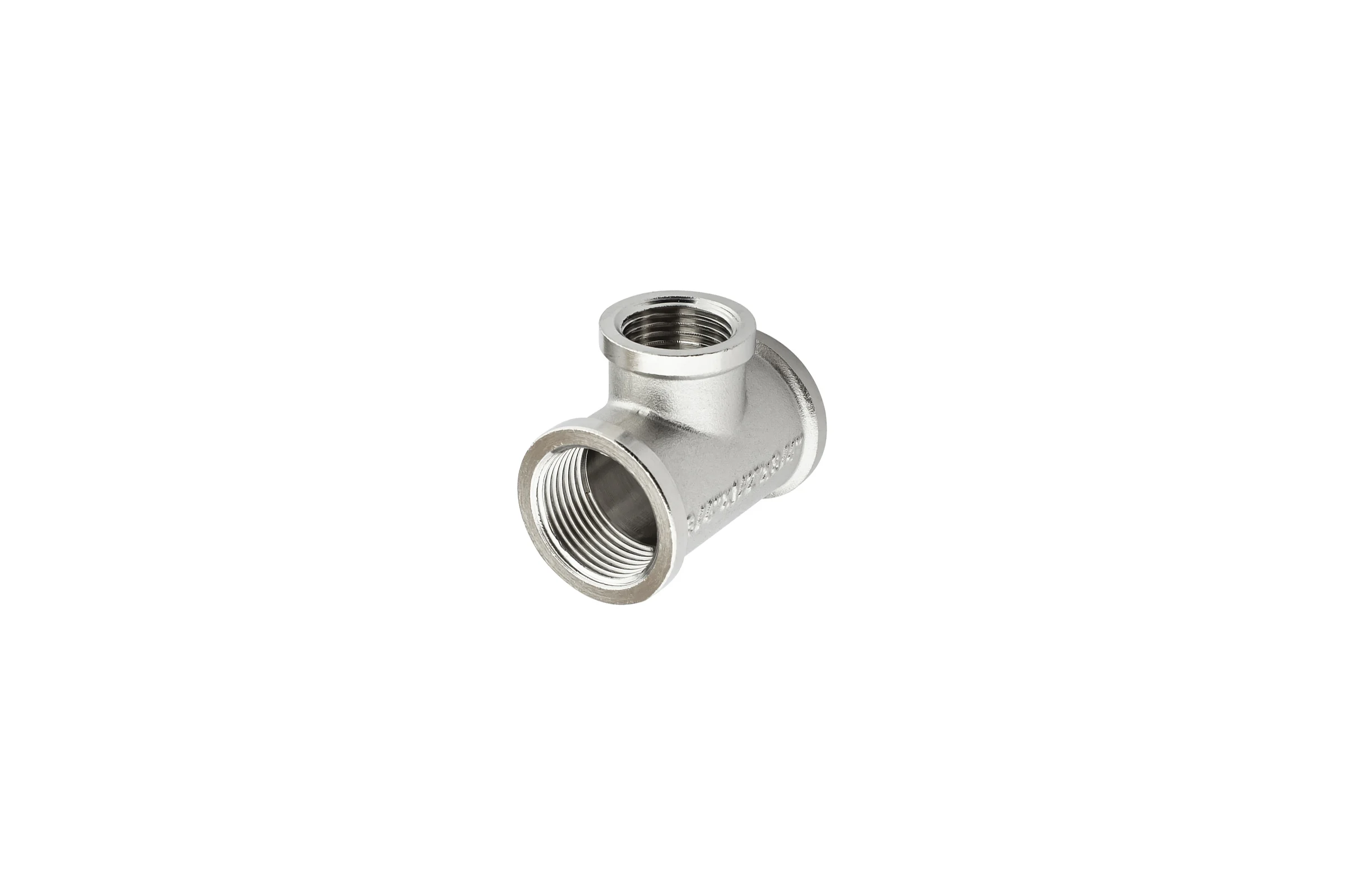 Тройник никелированный PROFACTOR в/в/в 3/4" х 1/2" х 3/4" PF TF 152