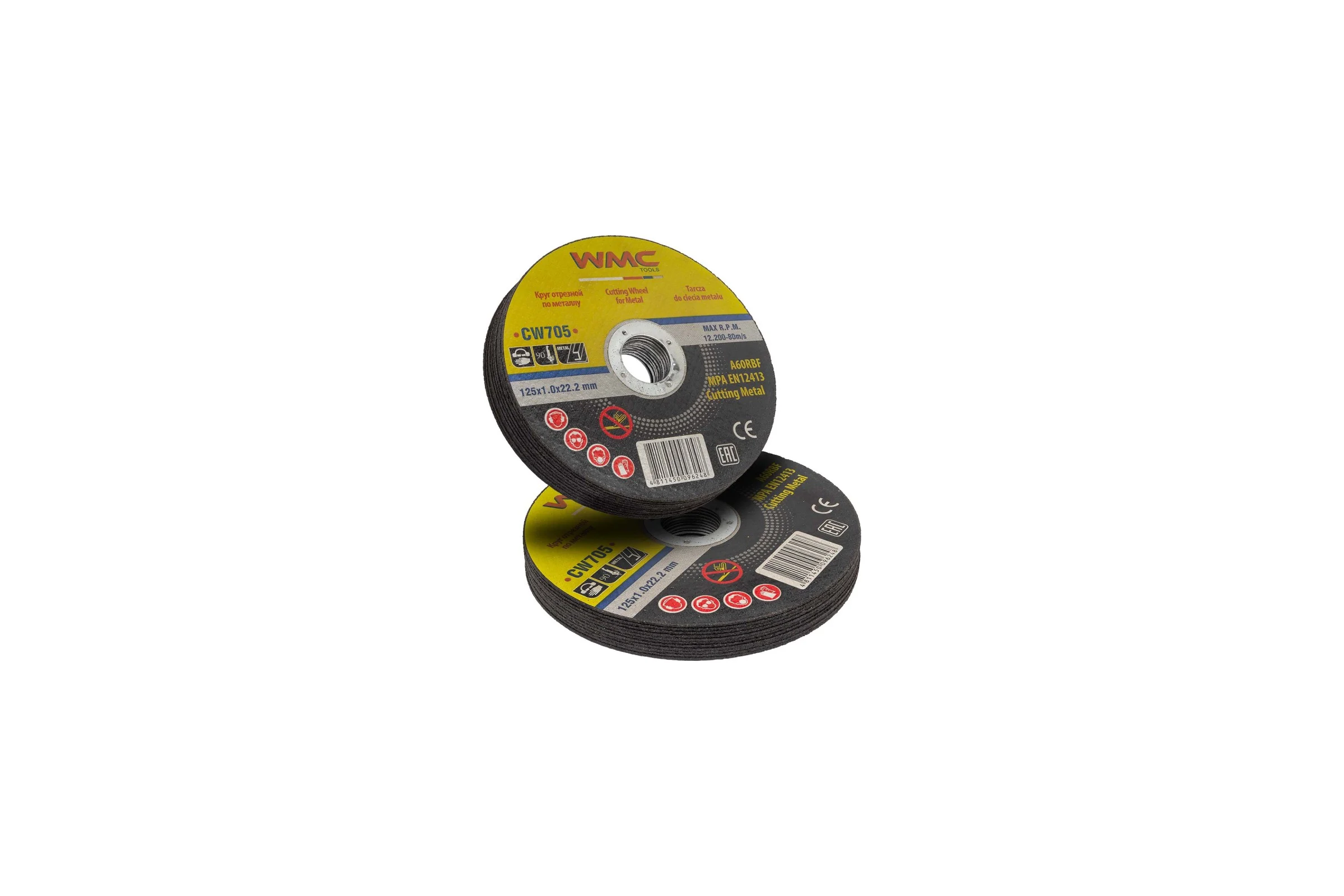 Круг отрезной 125x1.0x22.2 мм, 20 шт WMC TOOLS WMC-CW705/20 шт к-т/(59861)