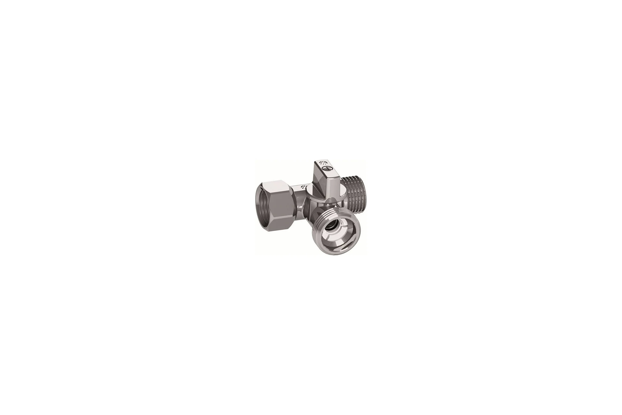 Шаровый трехпроходной вентиль Arco 3/4"х1/2"х1/2", латунь хромированная 233510 00049184