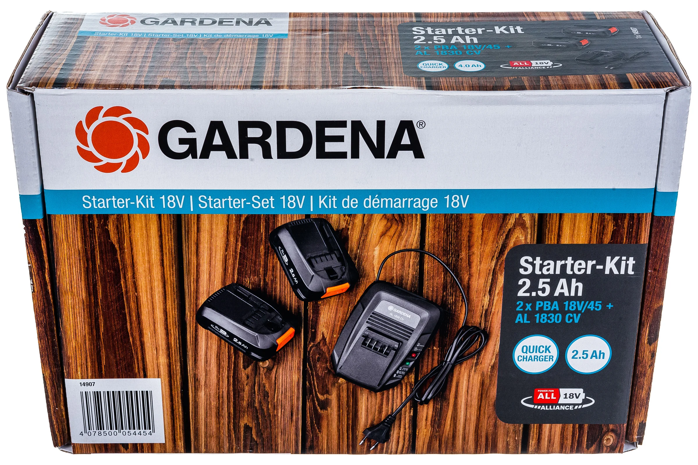 Комплект аккумуляторов литий-ионных с зарядкой Gardena 14907-20.000.00