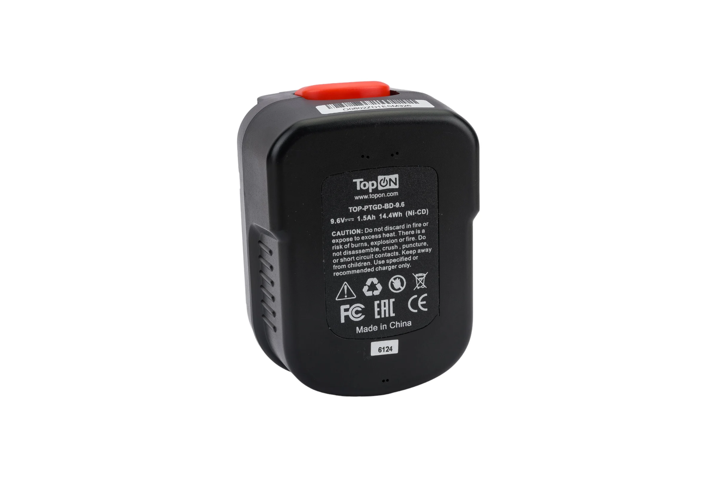 Аккумулятор (9.6 V; 1.5 Ah; Ni-Cd) для электроинструмента Black & Decker TopON TOP-PTGD-BD-9.6-S
