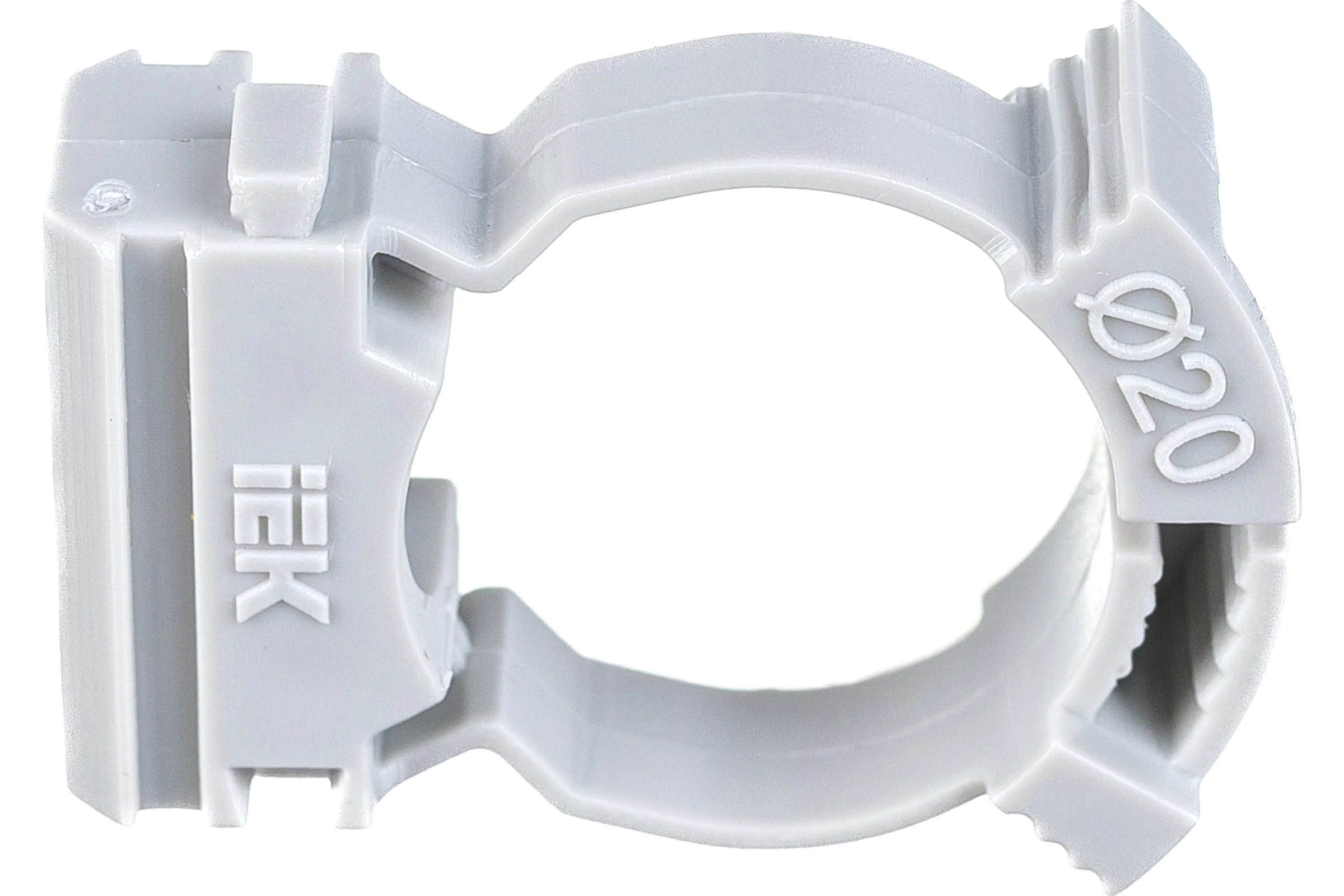 Хомутный держатель IEK серый CFC20 CTA10MP-CFC20-K41-100