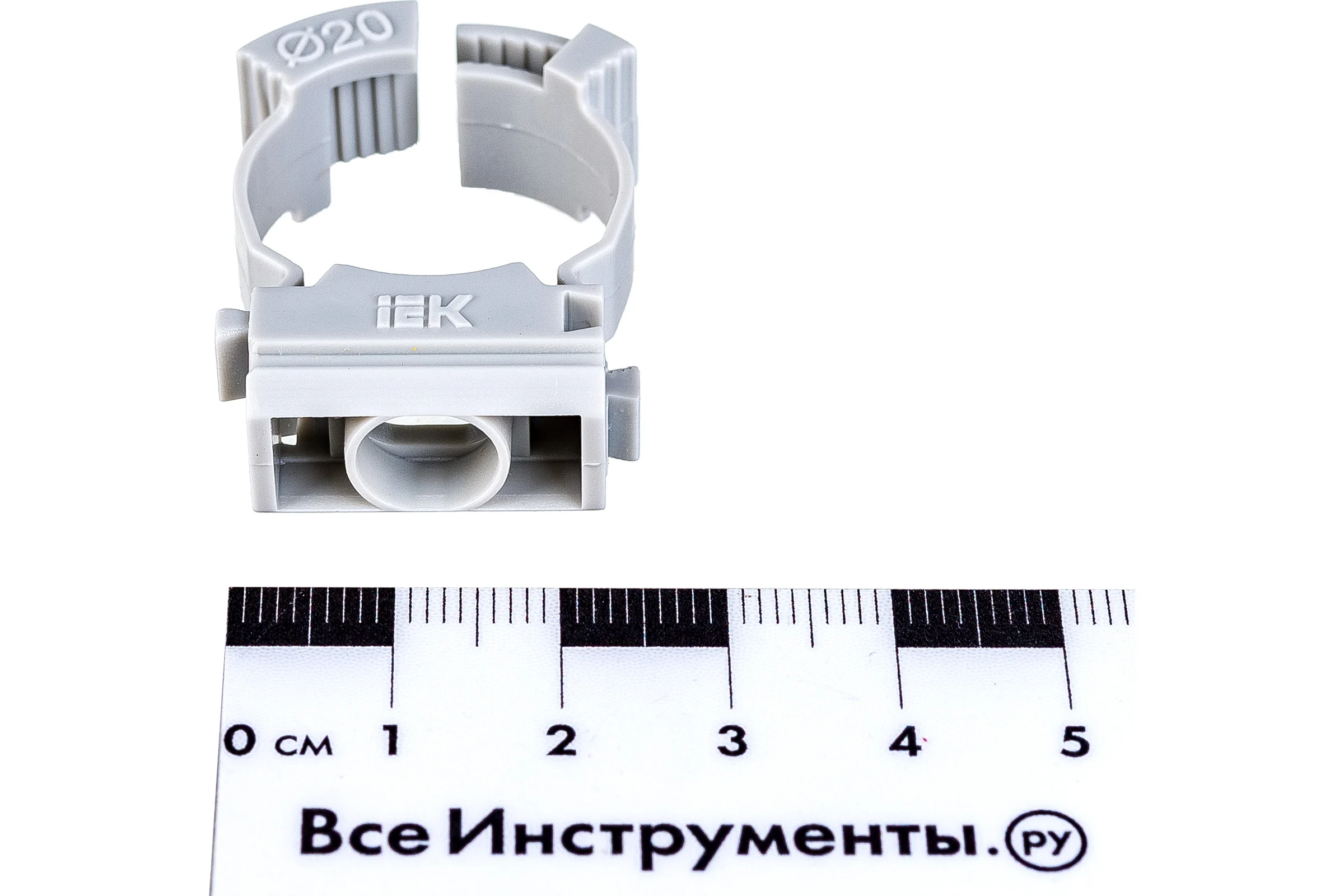 Хомутный держатель IEK серый CFC20 CTA10MP-CFC20-K41-100