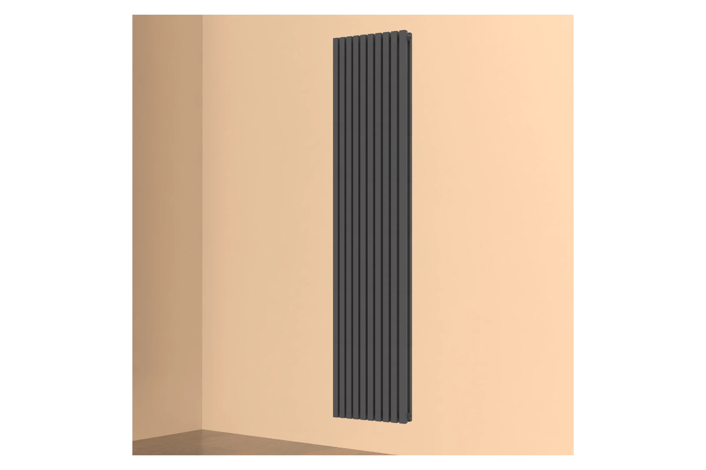 Радиатор КЗТО QUADRUM 30 V 2-1750-8 U RAL1T103S9005 черный матовый муар QUD30V217508URAL1T103S9005