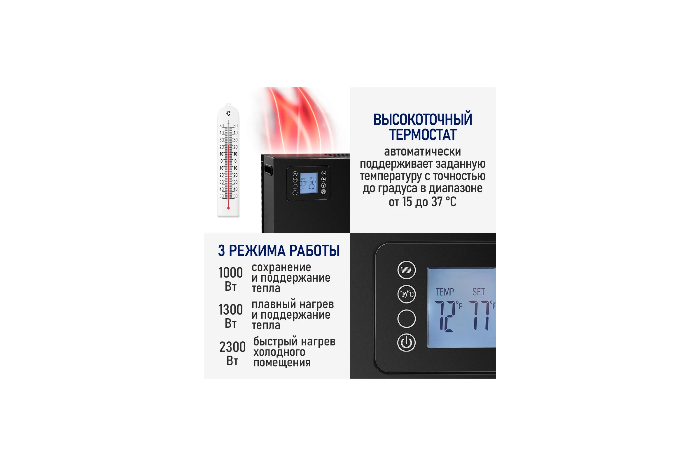 Конвекционный обогреватель STINGRAY ST-CH1025A черный жемчуг 42045