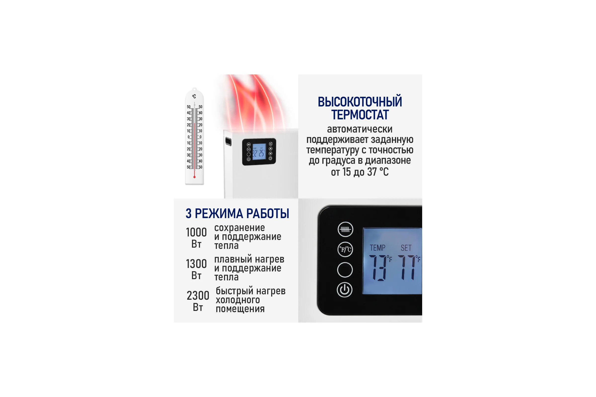 Конвекционный обогреватель STINGRAY ST-CH1025A белый жемчуг 42044