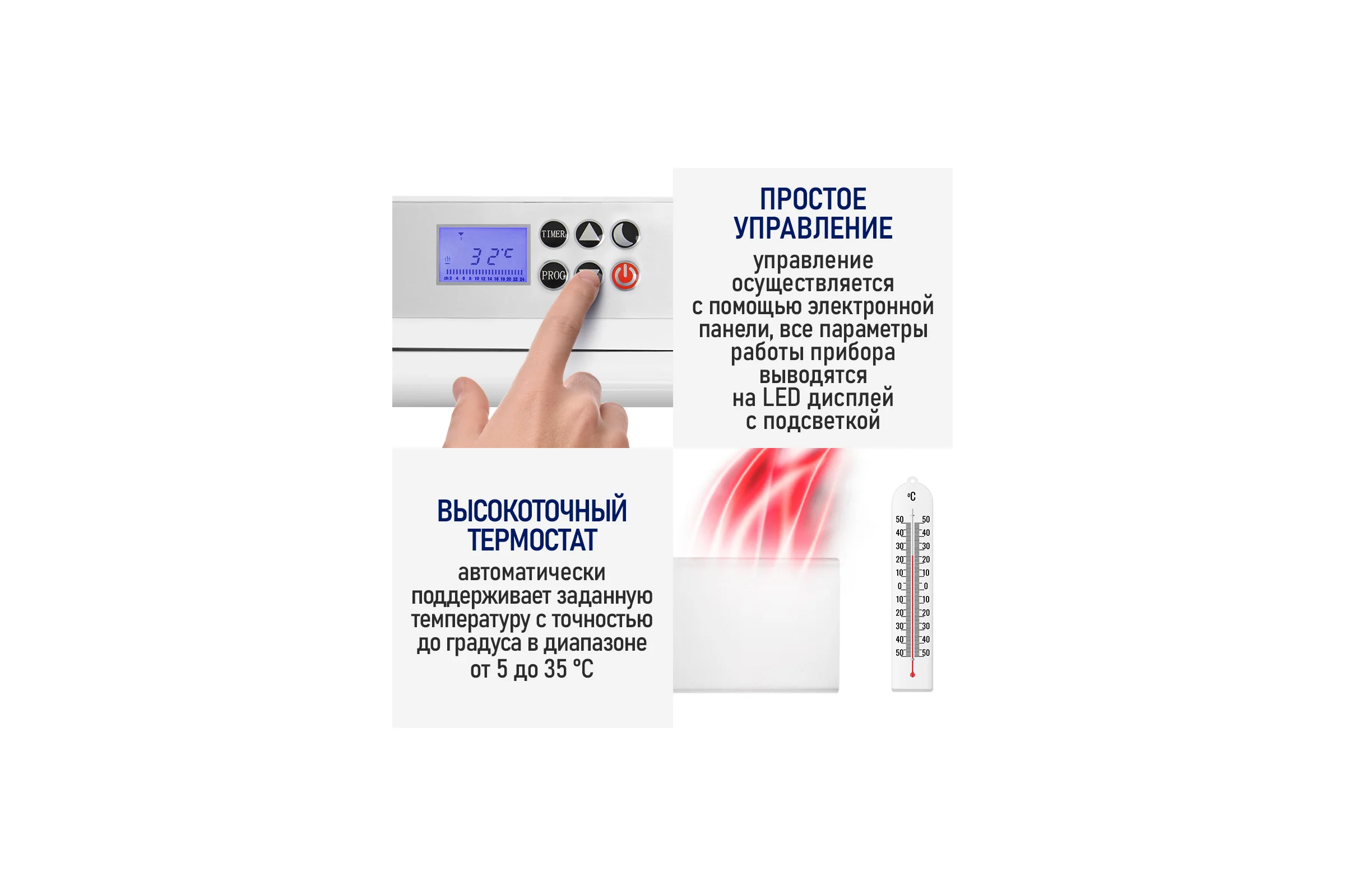 Конвекционный обогреватель STINGRAY ST-CH1027A белый жемчуг 42049