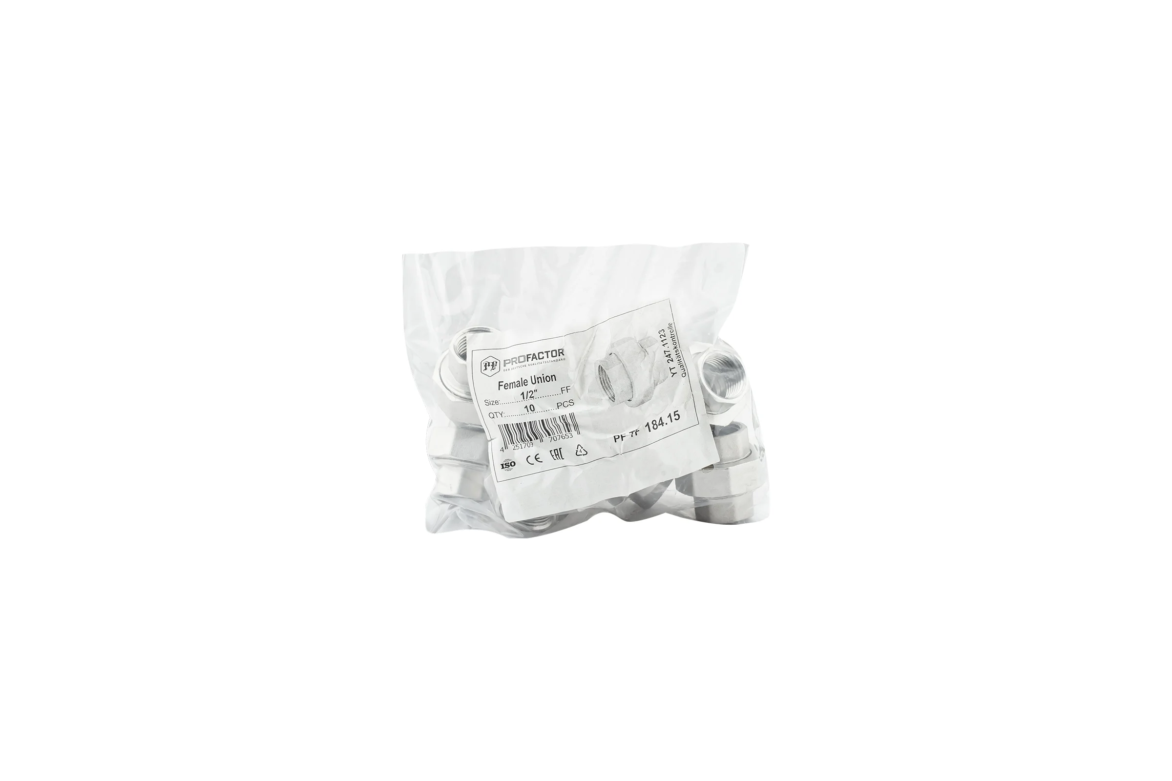 Муфта разъемная никелированная PROFACTOR в/в 1/2" PF TF 184.15