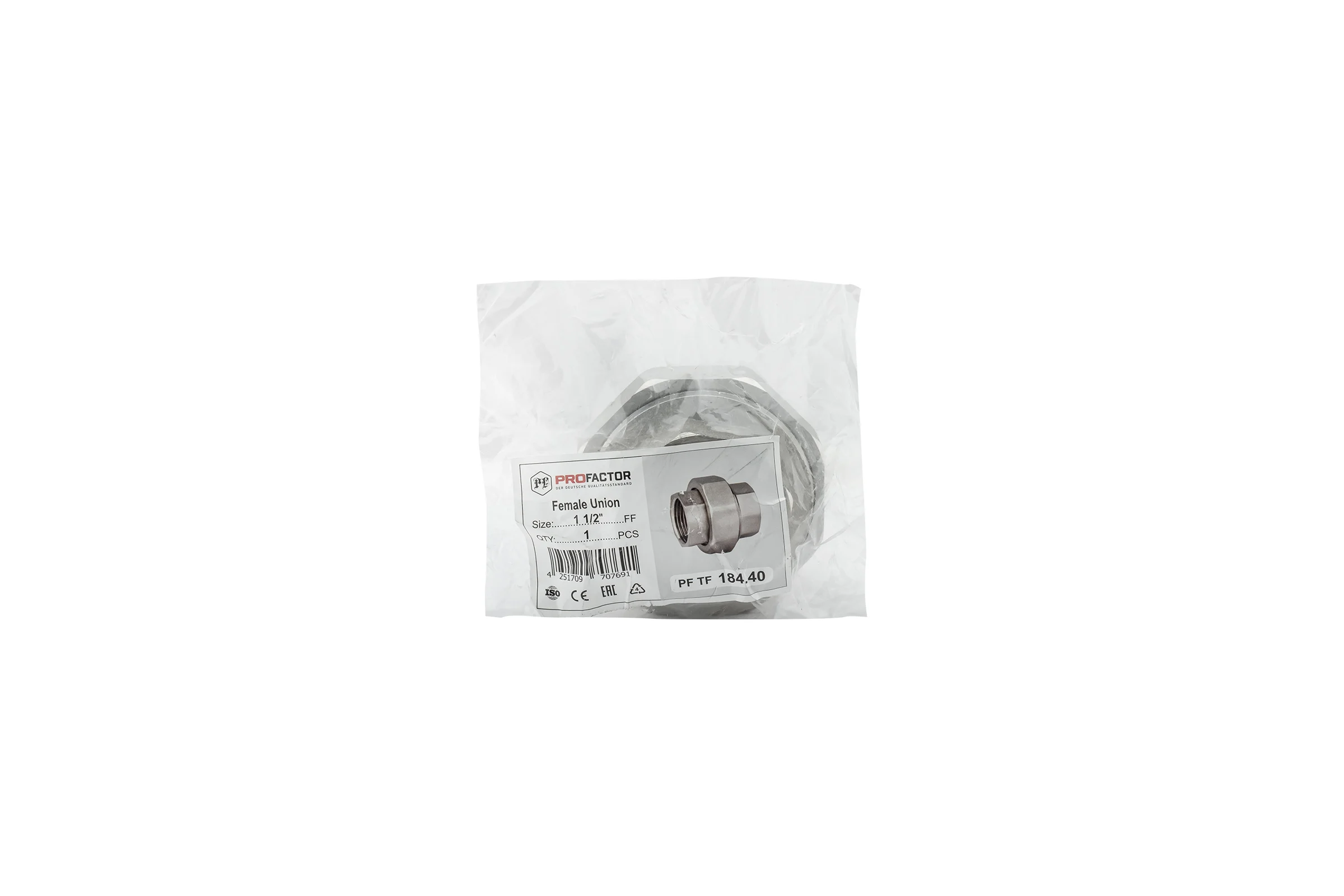 Муфта разъемная никелированная PROFACTOR в/в 1 1/2" PF TF 184.40