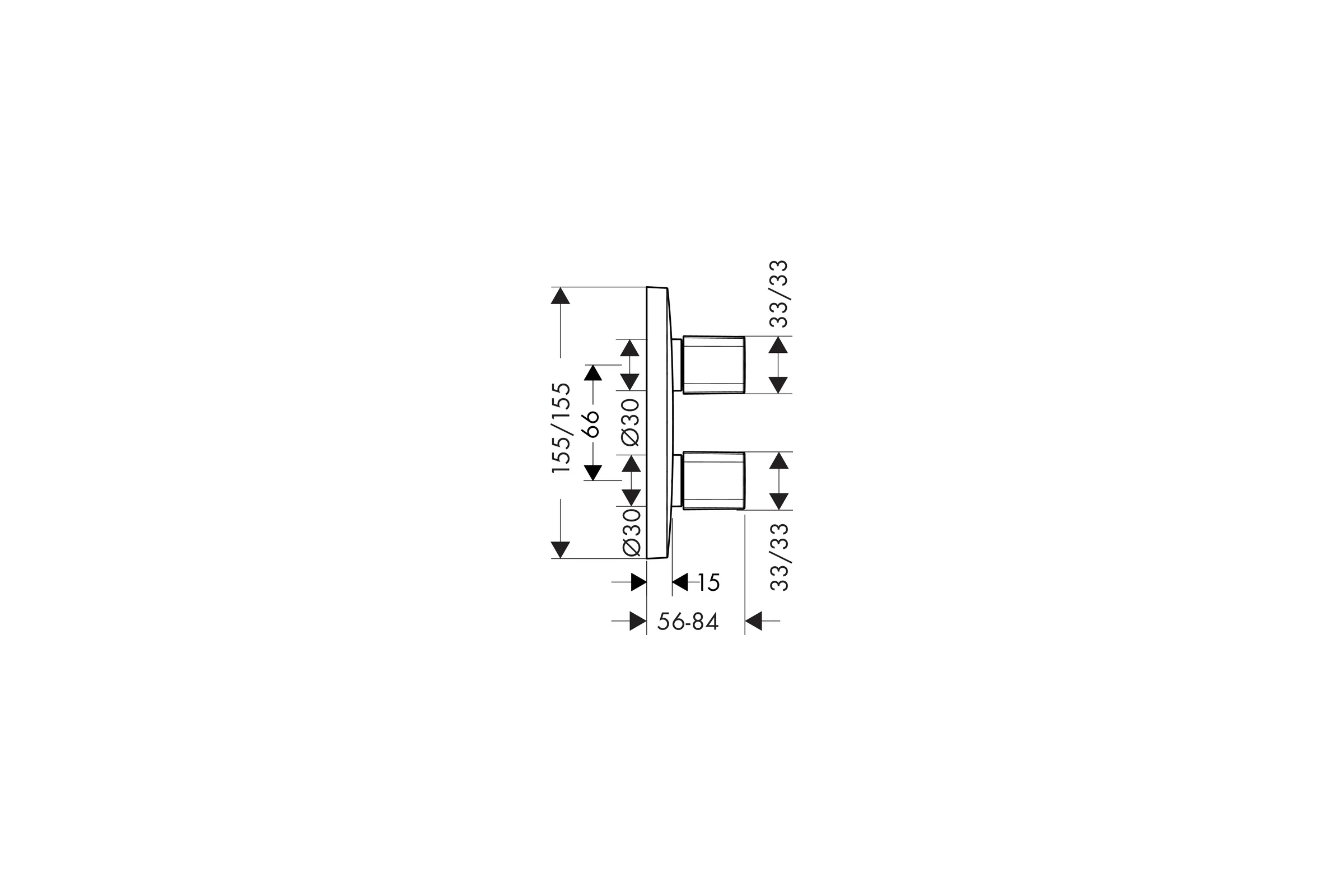 Запорный/переключающий вентиль Hansgrohe PuraVida iControl, СМ, 3/4 15777000 00038482