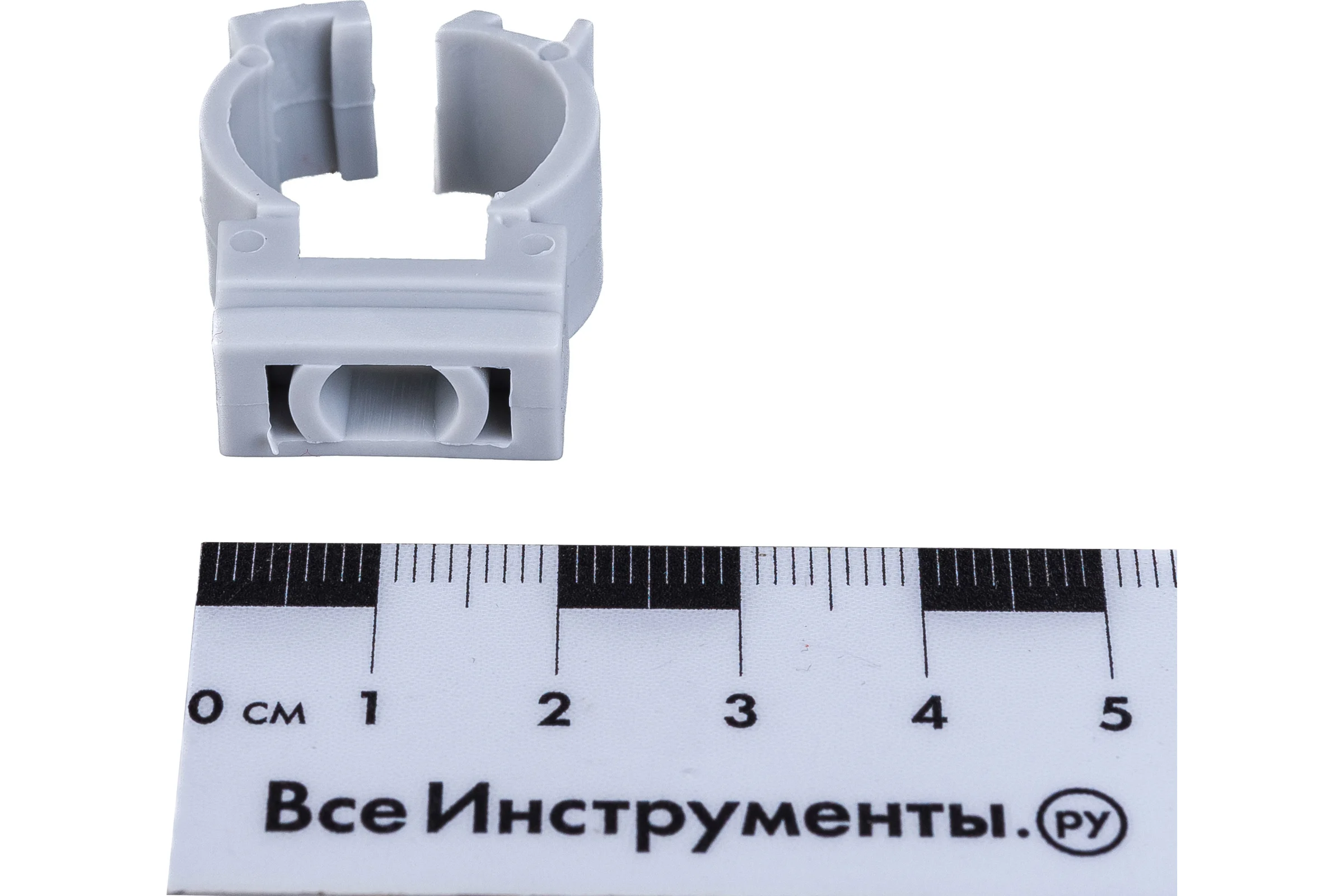 Крепеж-клипса с фиксатором ЭРА серый, для трубы d16 мм Б0047268
