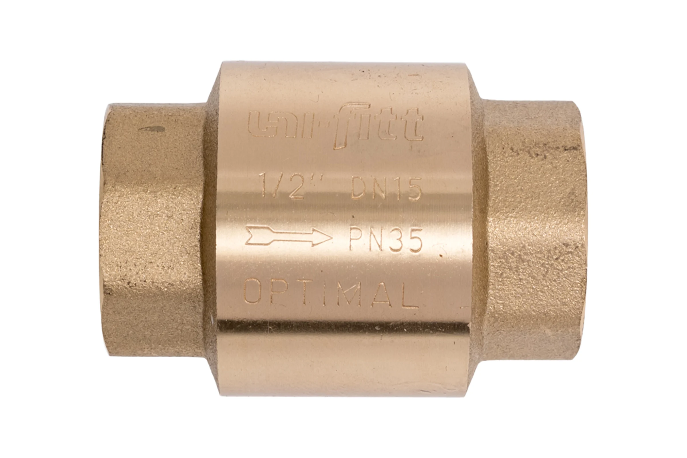 Клапан обратный Uni-Fitt OPTIMAL ВВ 1/2" пружинный с металлическим затвором 222G2001