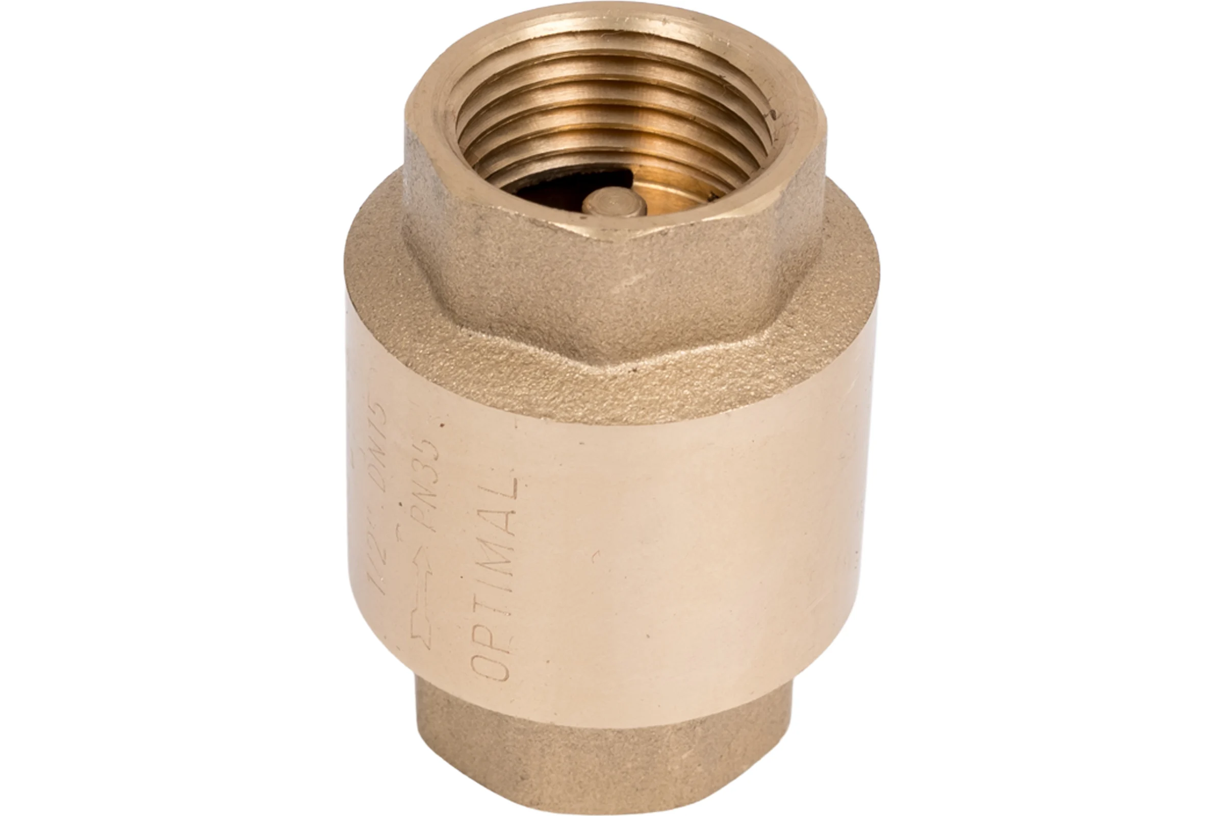 Клапан обратный Uni-Fitt OPTIMAL ВВ 1/2" пружинный с металлическим затвором 222G2001