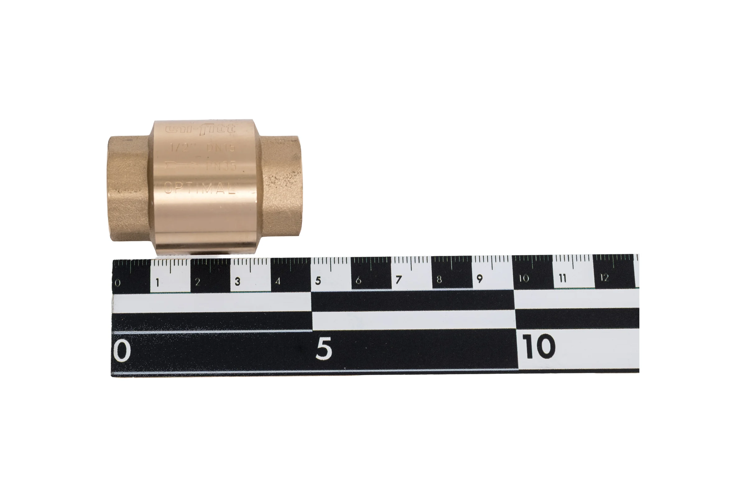 Клапан обратный Uni-Fitt OPTIMAL ВВ 1/2" пружинный с металлическим затвором 222G2001